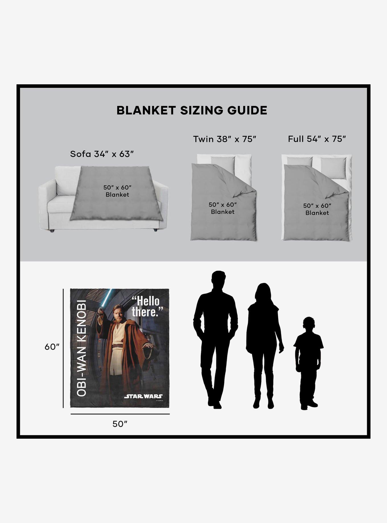 Star Wars Classic Quotes Obi-Wan Kenobi Silk Touch Sherpa Throw Blanket, , alternate