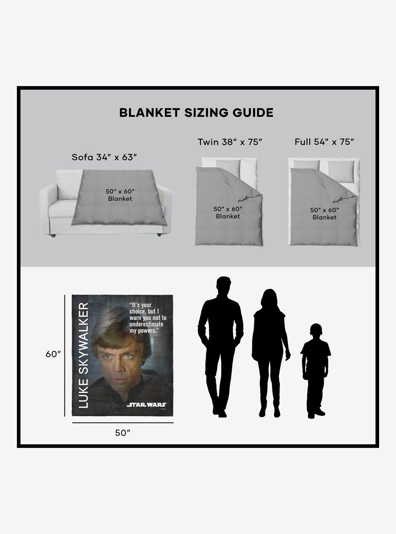 Star Wars Classic Quotes Luke Skywalker Silk Touch Sherpa Throw Blanket, , alternate