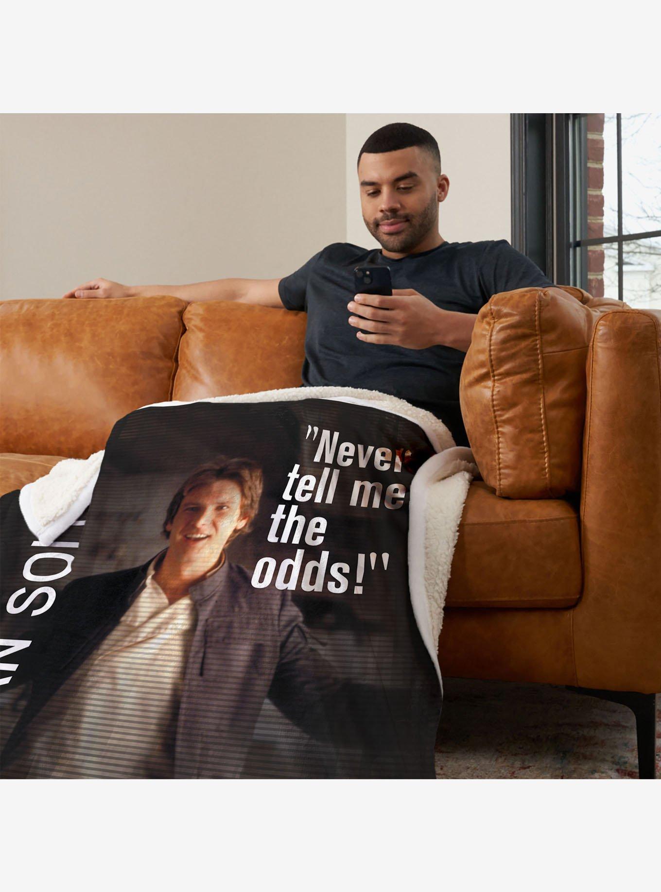 Star Wars Classic Quotes Han Solo Silk Touch Sherpa Throw Blanket, , alternate - view 2