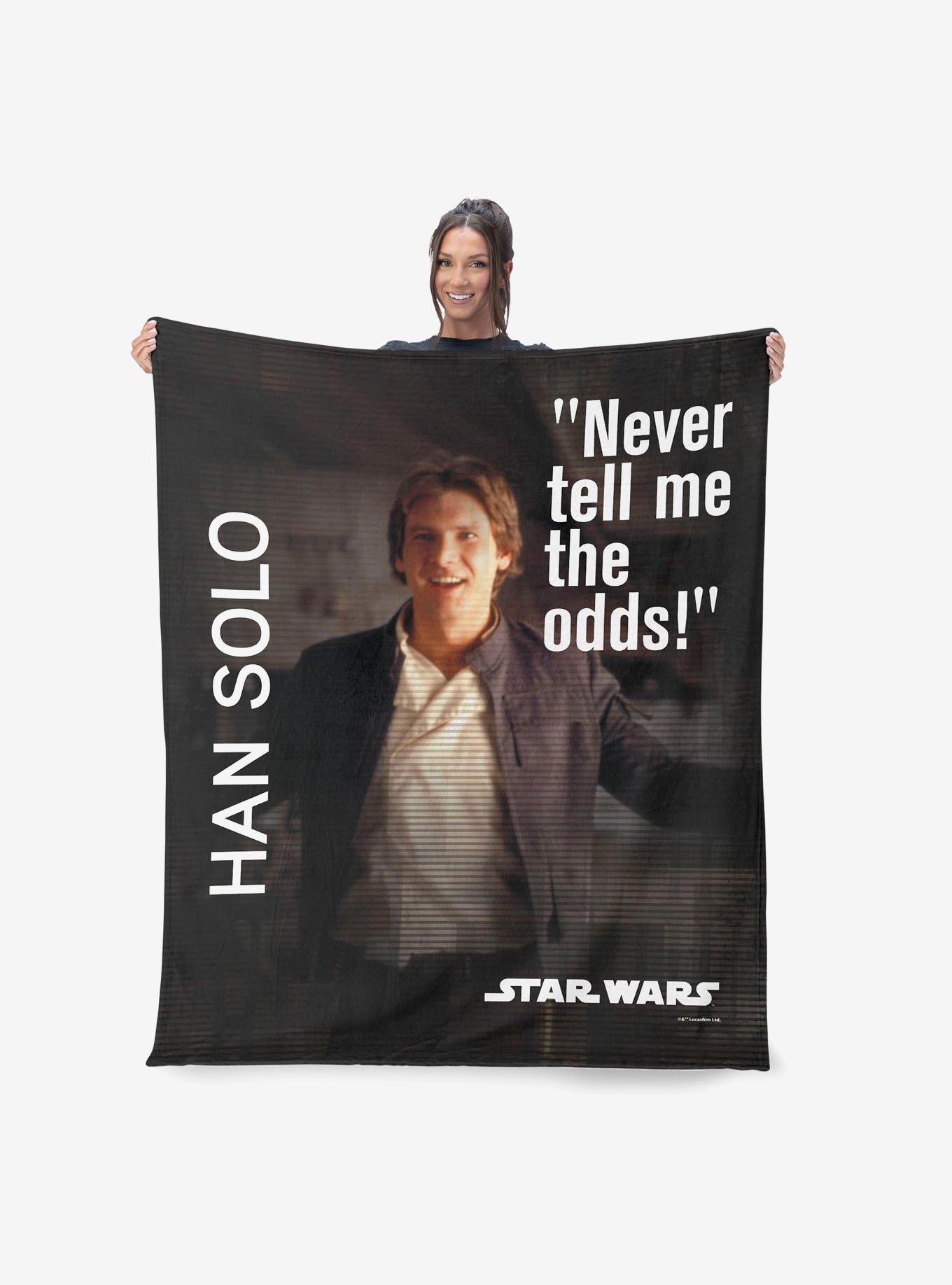 Star Wars Classic Quotes Han Solo Silk Touch Sherpa Throw Blanket, , alternate - view 3