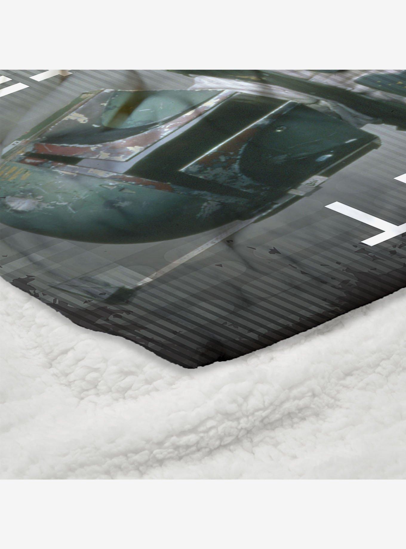 Star Wars Classic Quotes Boba Fett Silk Touch Sherpa Throw Blanket, , alternate