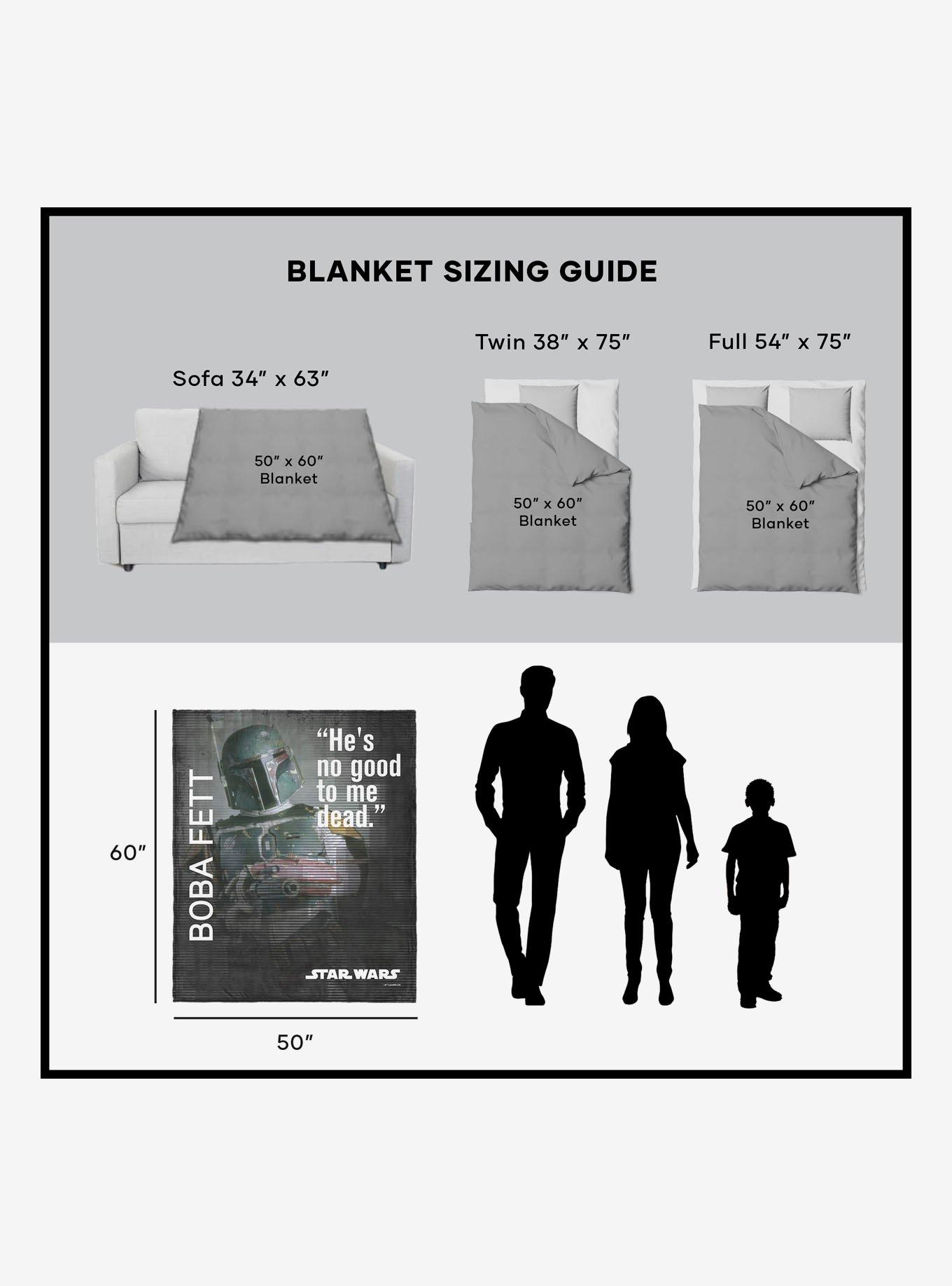 Star Wars Classic Quotes Boba Fett Silk Touch Sherpa Throw Blanket, , alternate