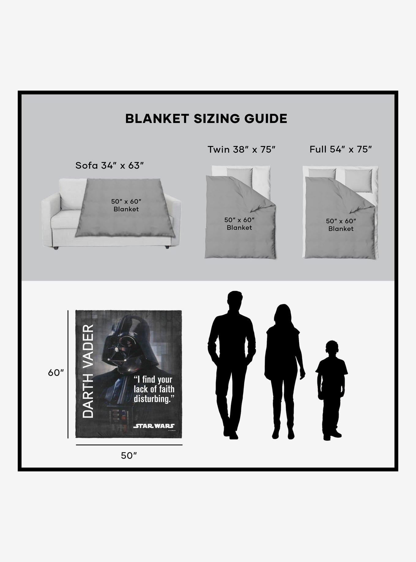 Star Wars Classic Quotes Vader Silk Touch Sherpa Throw Blanket, , alternate