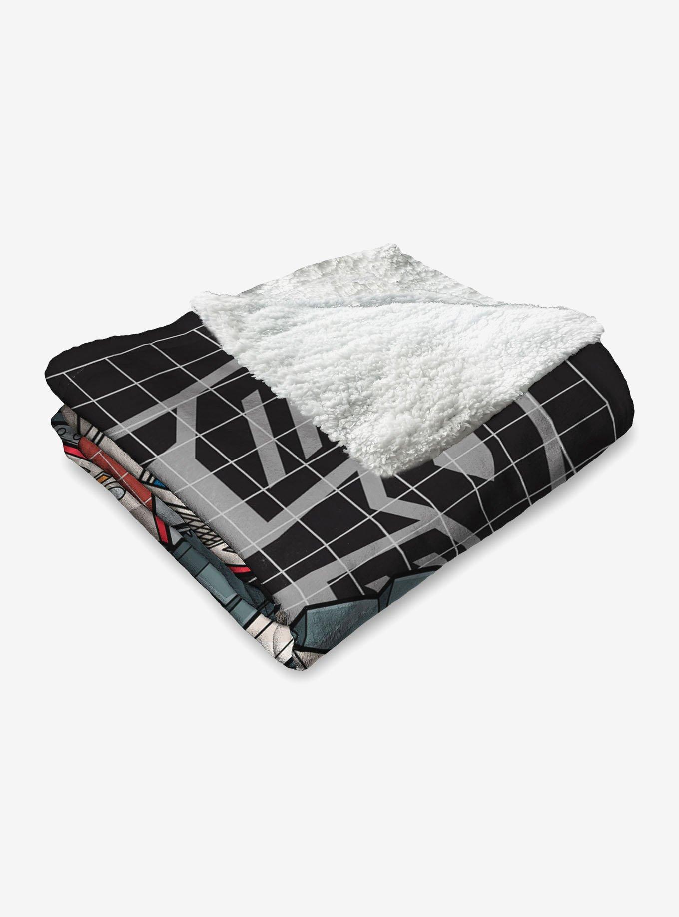 Transformers G1 Grid Bumblebee Silk Touch Sherpa Throw Blanket, , alternate