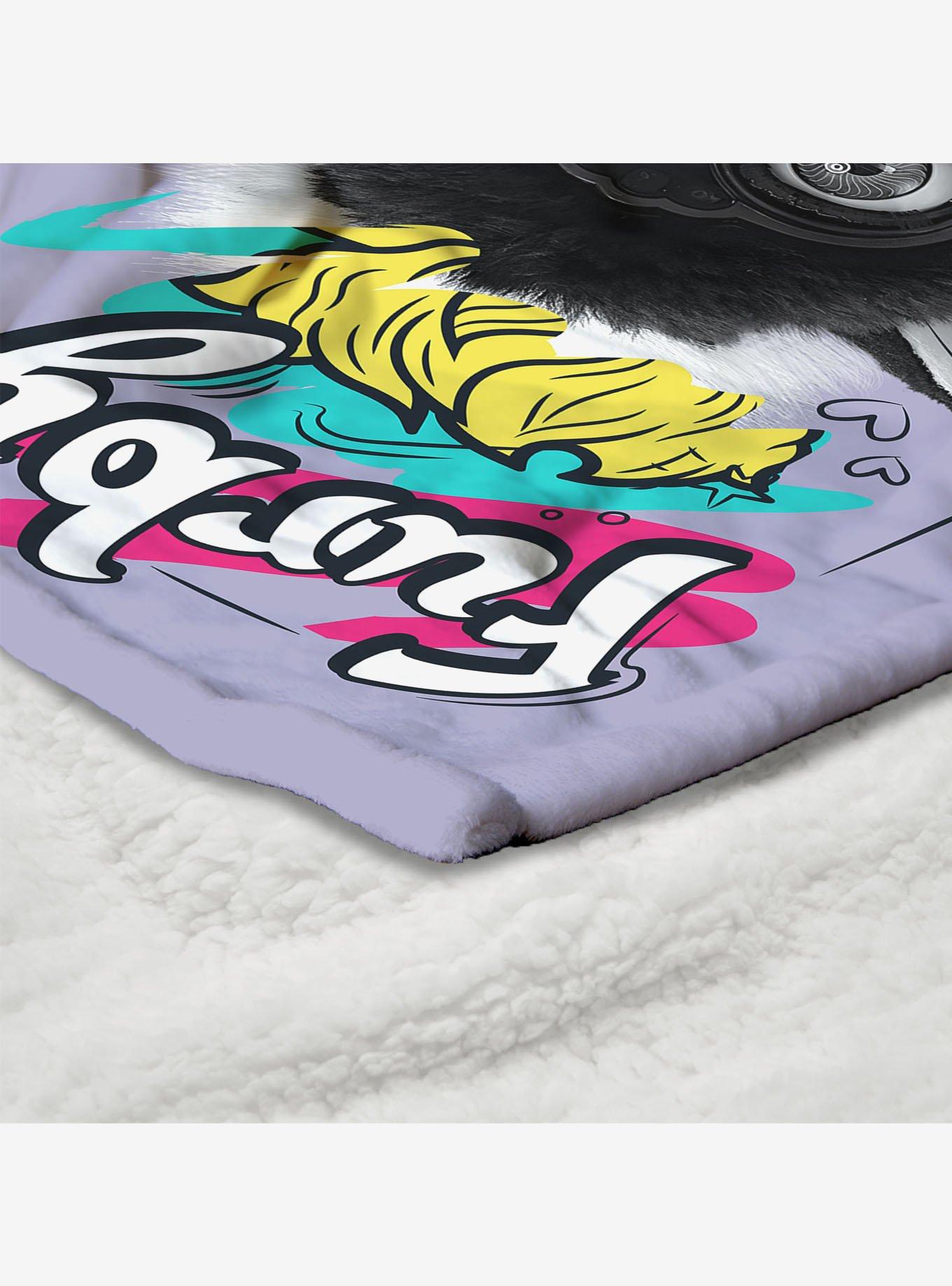 Furby 1998 Silk Touch Sherpa Throw Blanket, , alternate