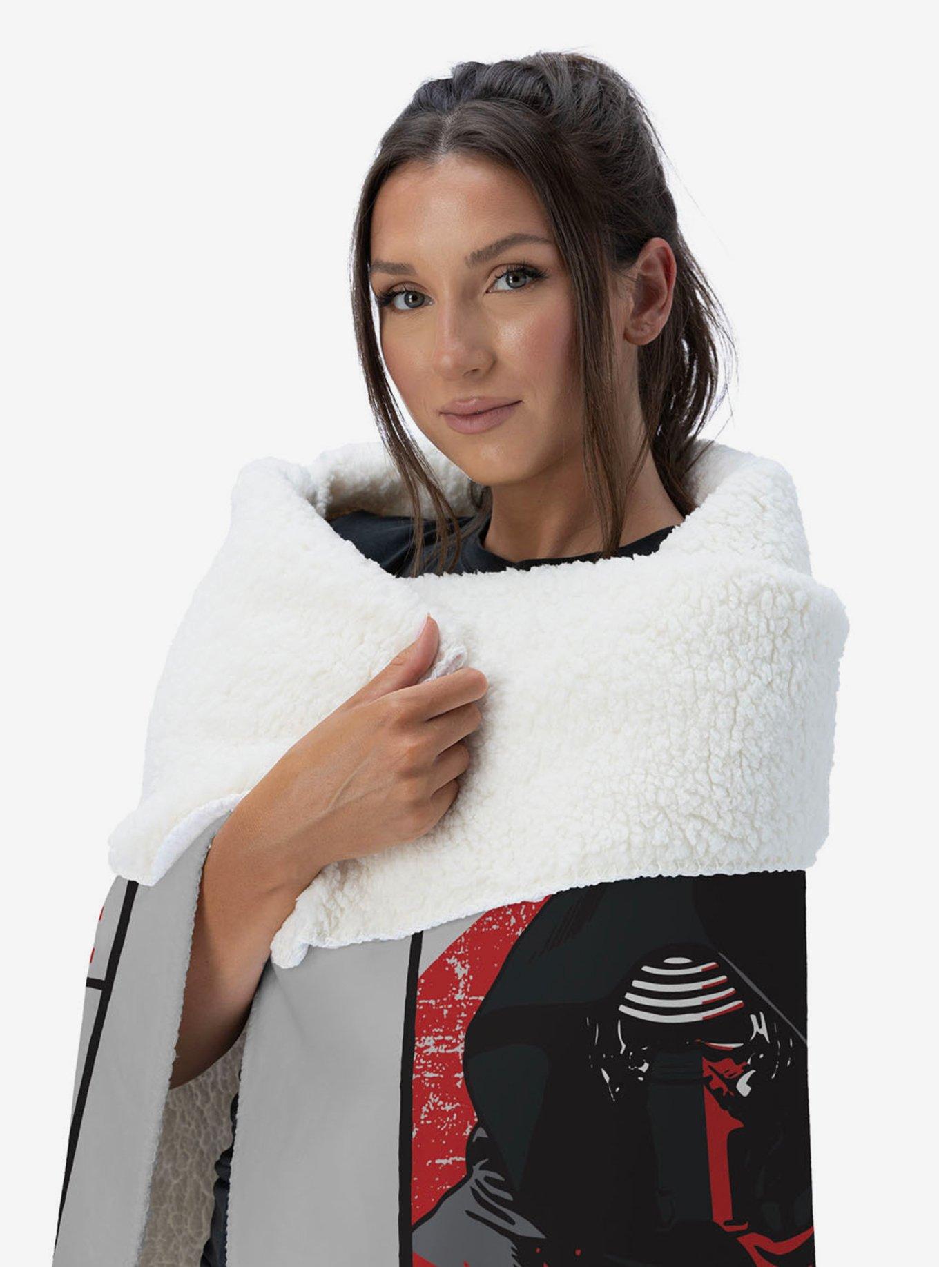 Star Wars Episode 8 Vintage Signage Kylo Ren Force Silk Touch Sherpa Throw Blanket, , alternate