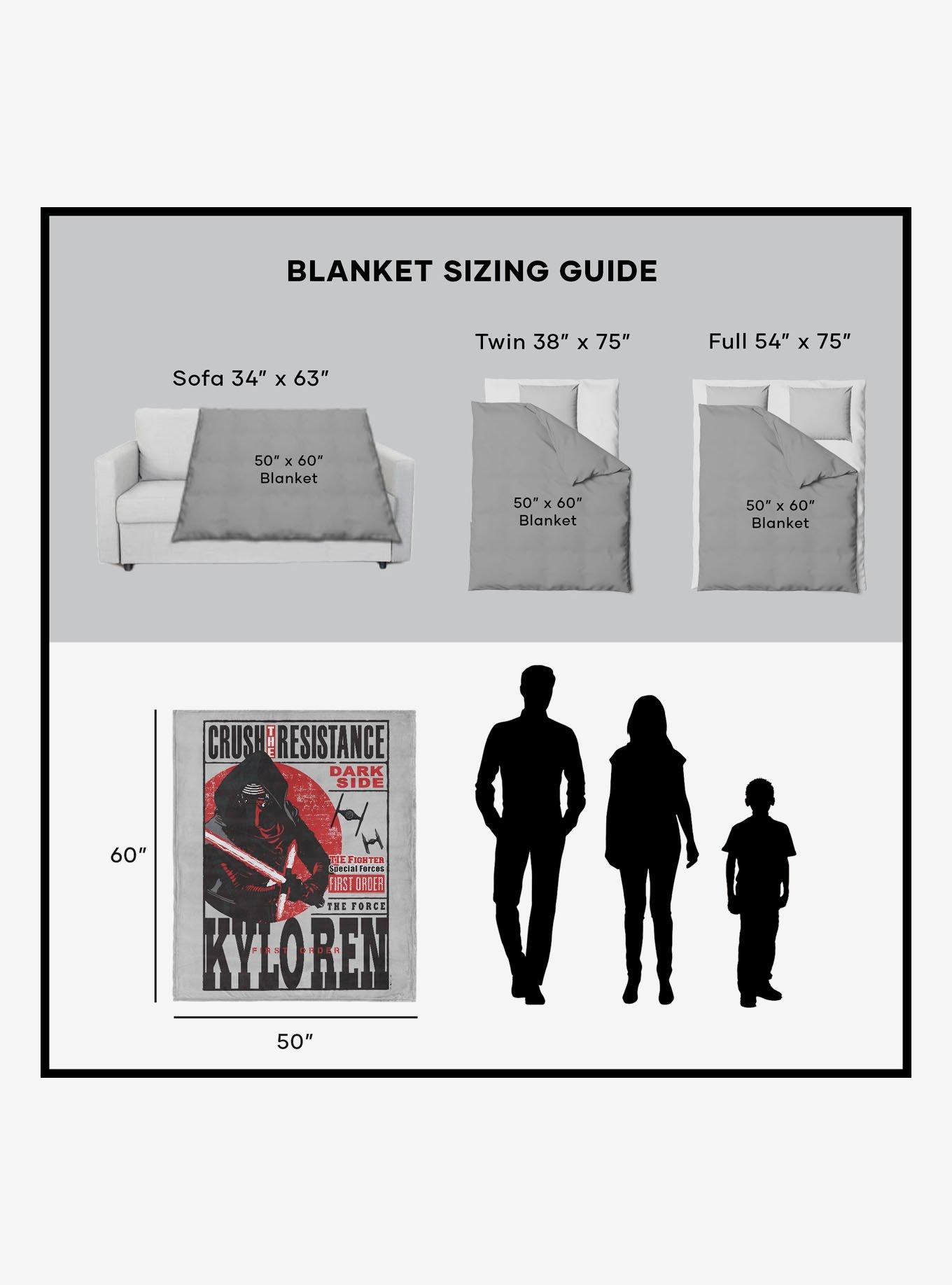 Star Wars Episode 8 Vintage Signage Kylo Ren Force Silk Touch Sherpa Throw Blanket, , alternate
