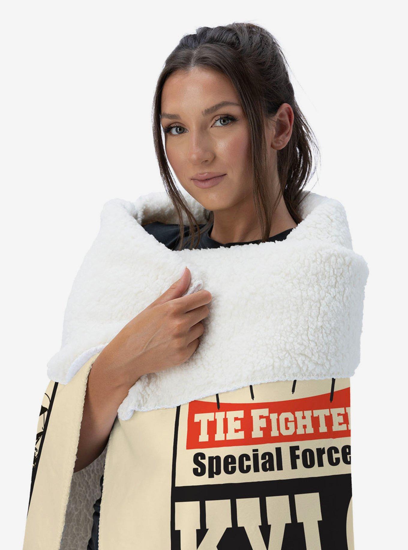 Star Wars Episode 8 Vintage Signage Kylo Ren Crush Silk Touch Sherpa Throw Blanket, , alternate
