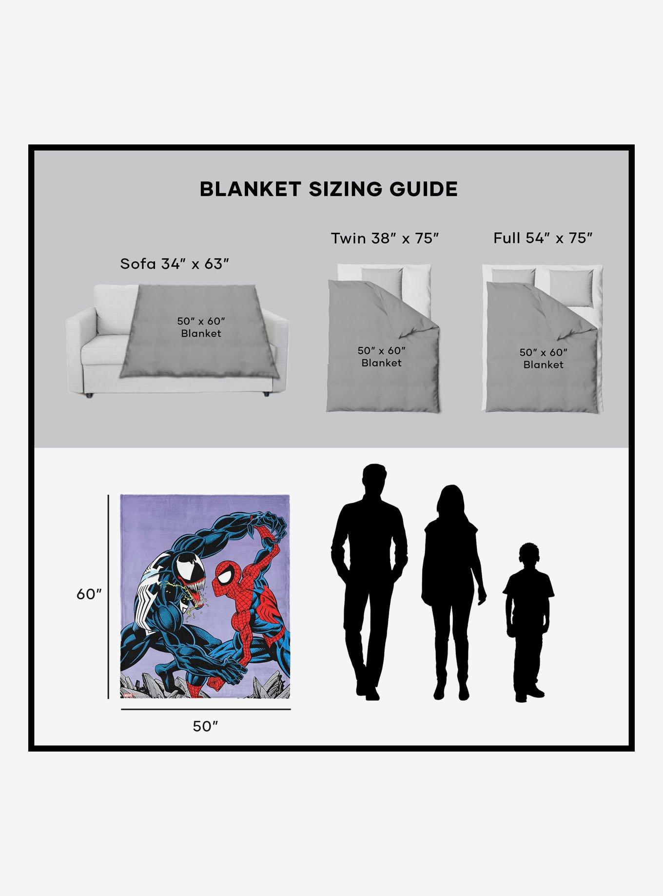 Marvel Spider-Man Peter Venom Spidey Fight Silk Touch Sherpa Throw Blanket, , alternate