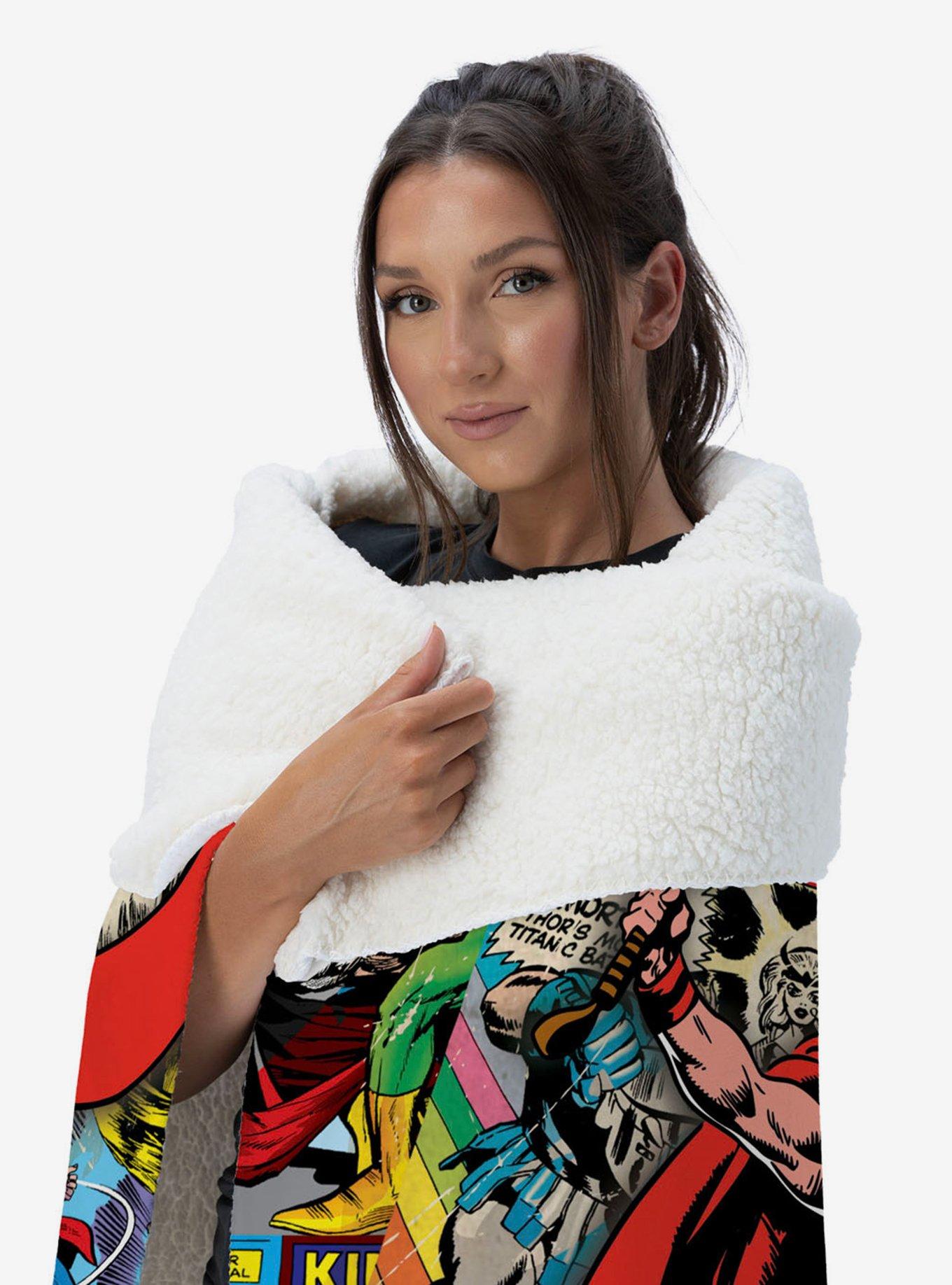 Marvel Thor Comic Silk Touch Sherpa Throw Blanket, , alternate
