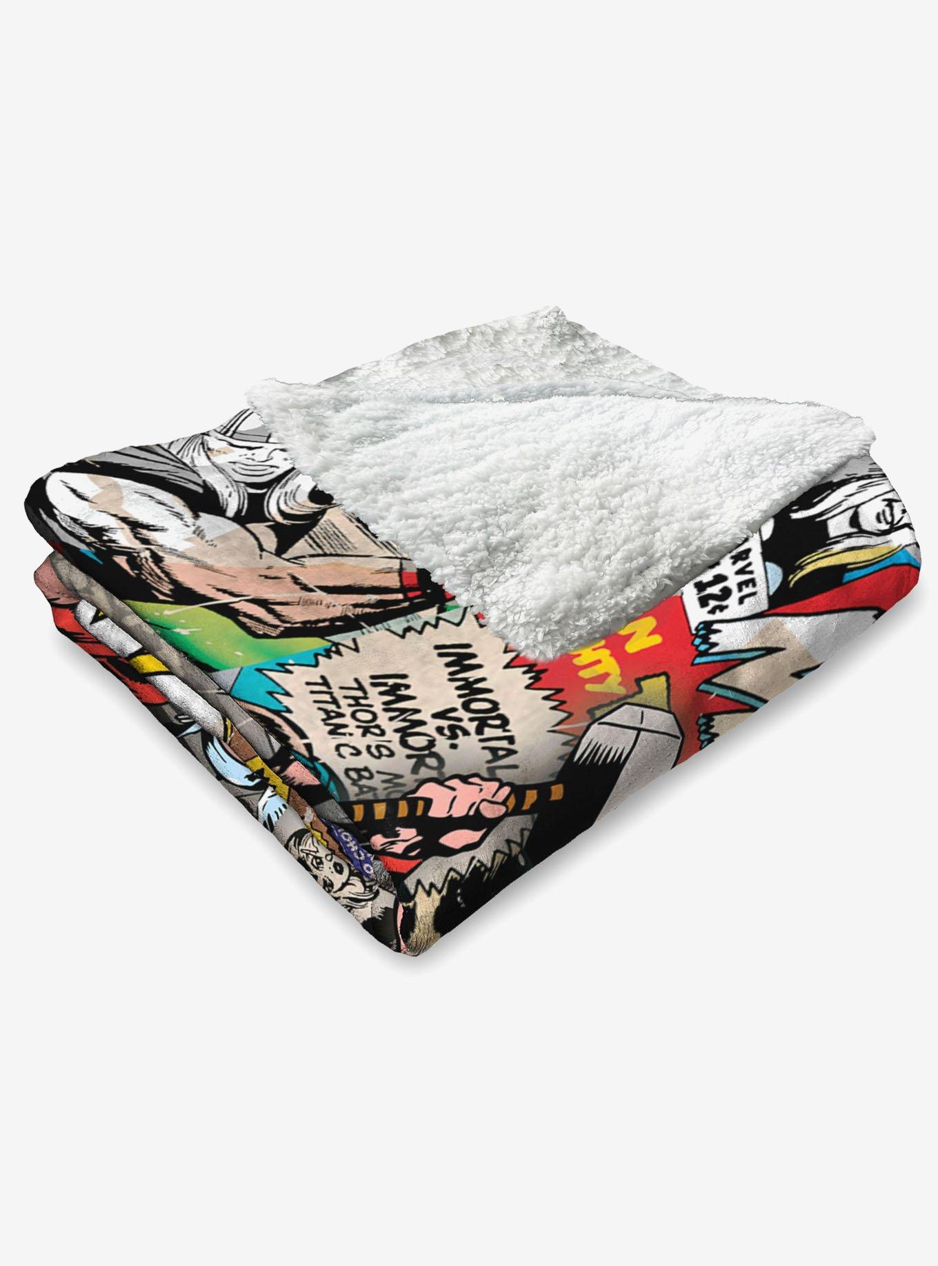 Marvel Thor Comic Silk Touch Sherpa Throw Blanket, , alternate
