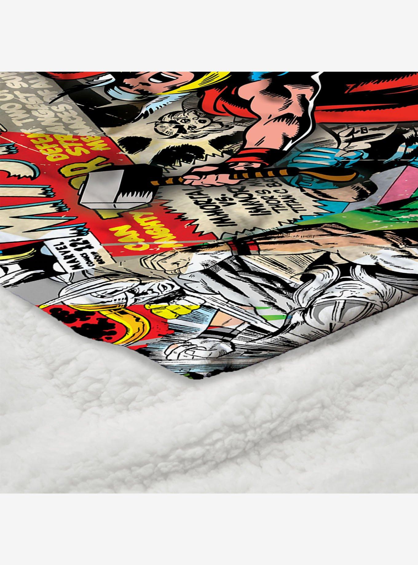 Marvel Thor Comic Silk Touch Sherpa Throw Blanket, , alternate