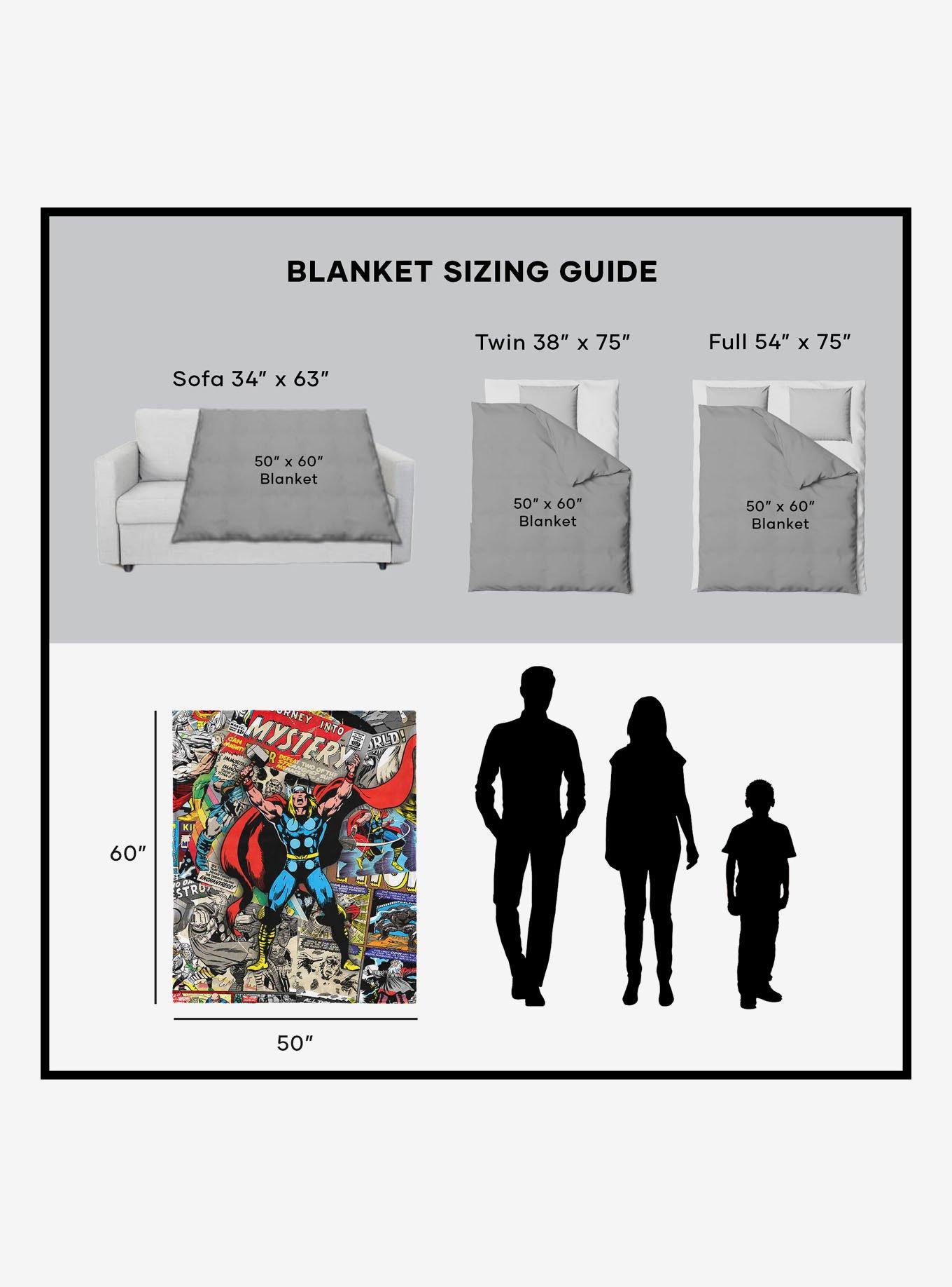 Marvel Thor Comic Silk Touch Sherpa Throw Blanket, , alternate