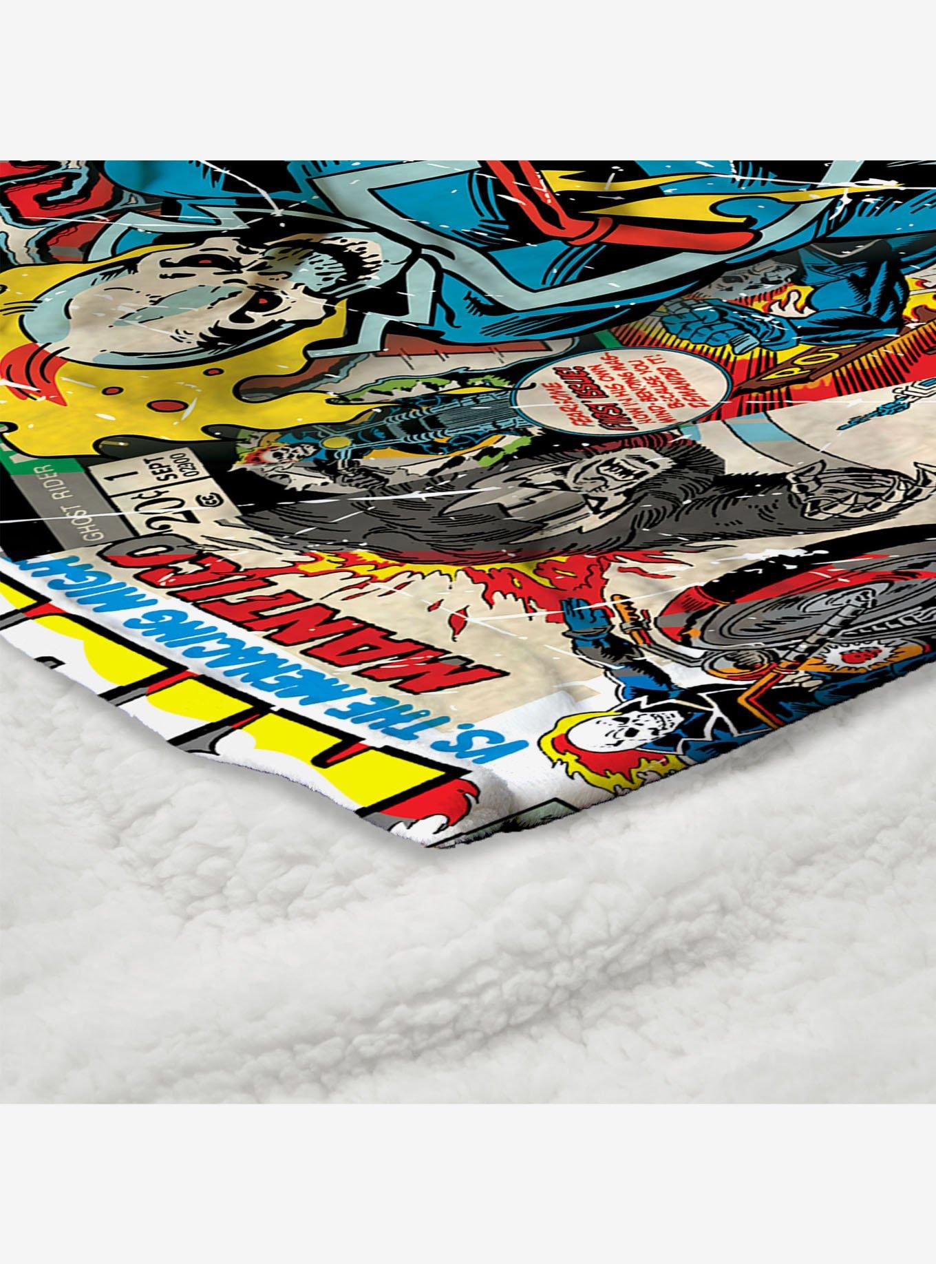 Marvel Ghost Rider Comic Silk Touch Sherpa Throw Blanket, , alternate