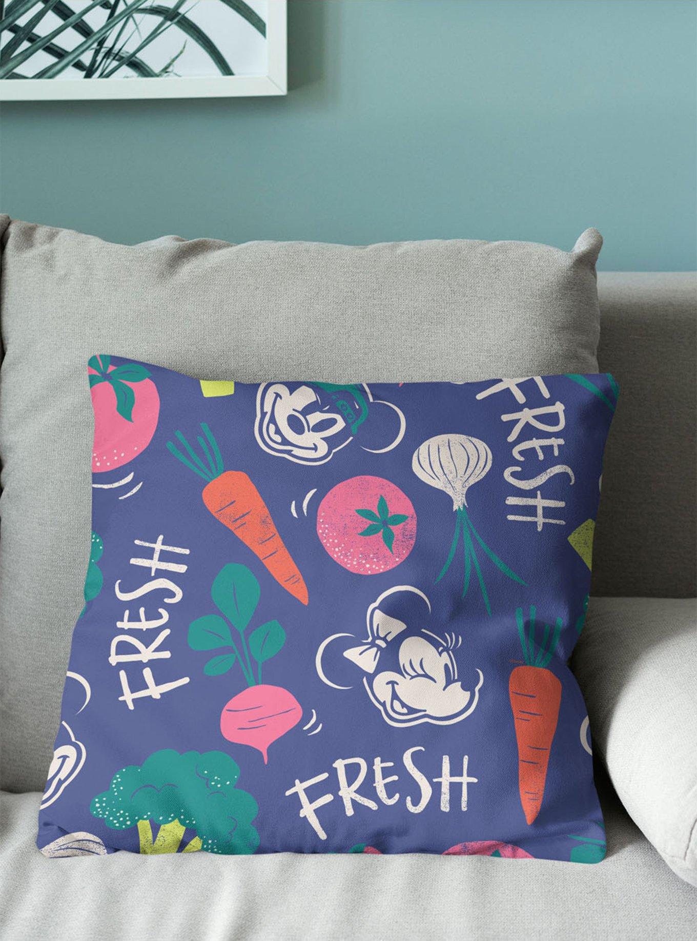 Disney Mickey & Friends Fresh Veggies Throw Pillow, , alternate
