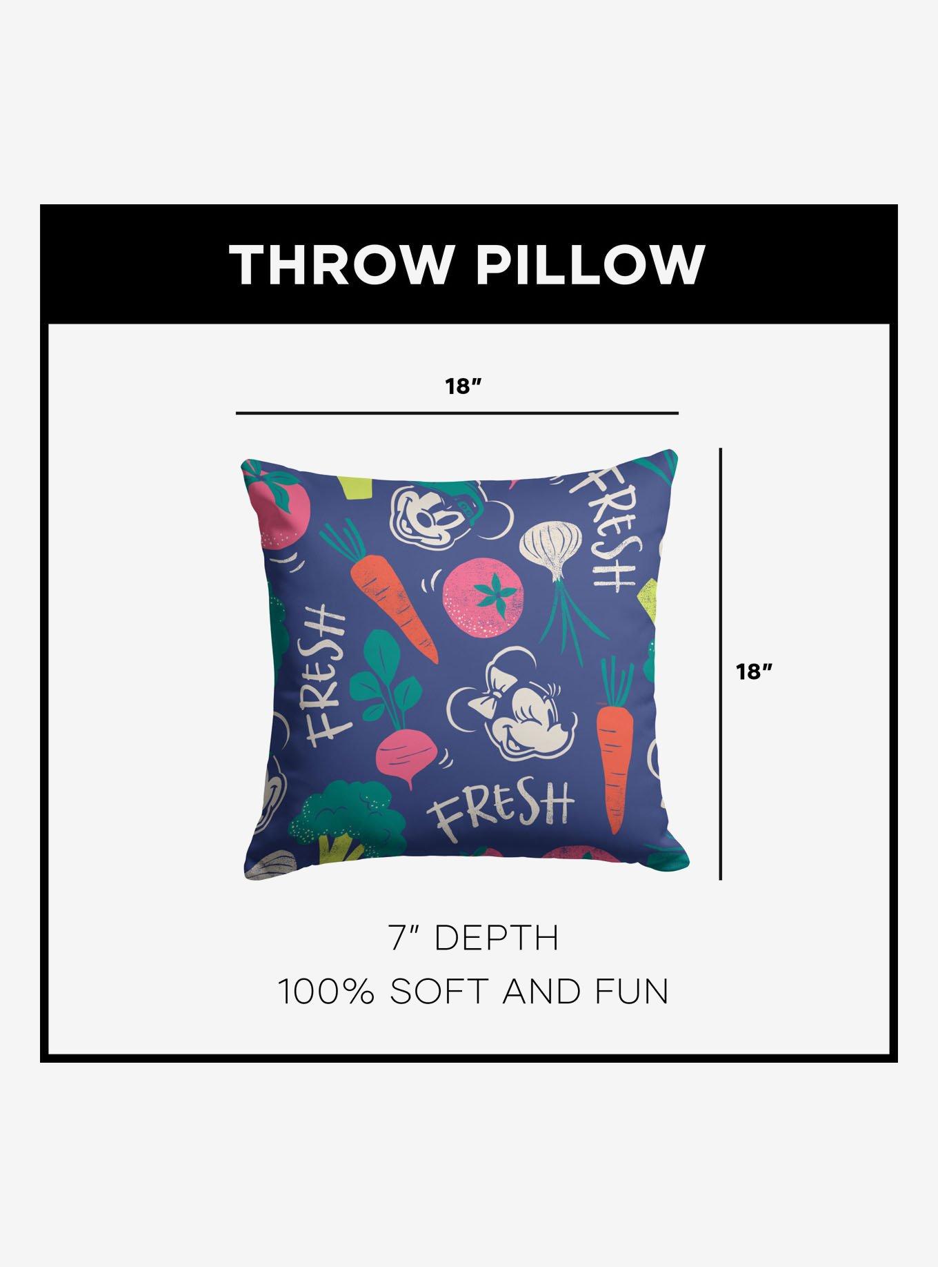 Disney Mickey & Friends Fresh Veggies Throw Pillow, , alternate