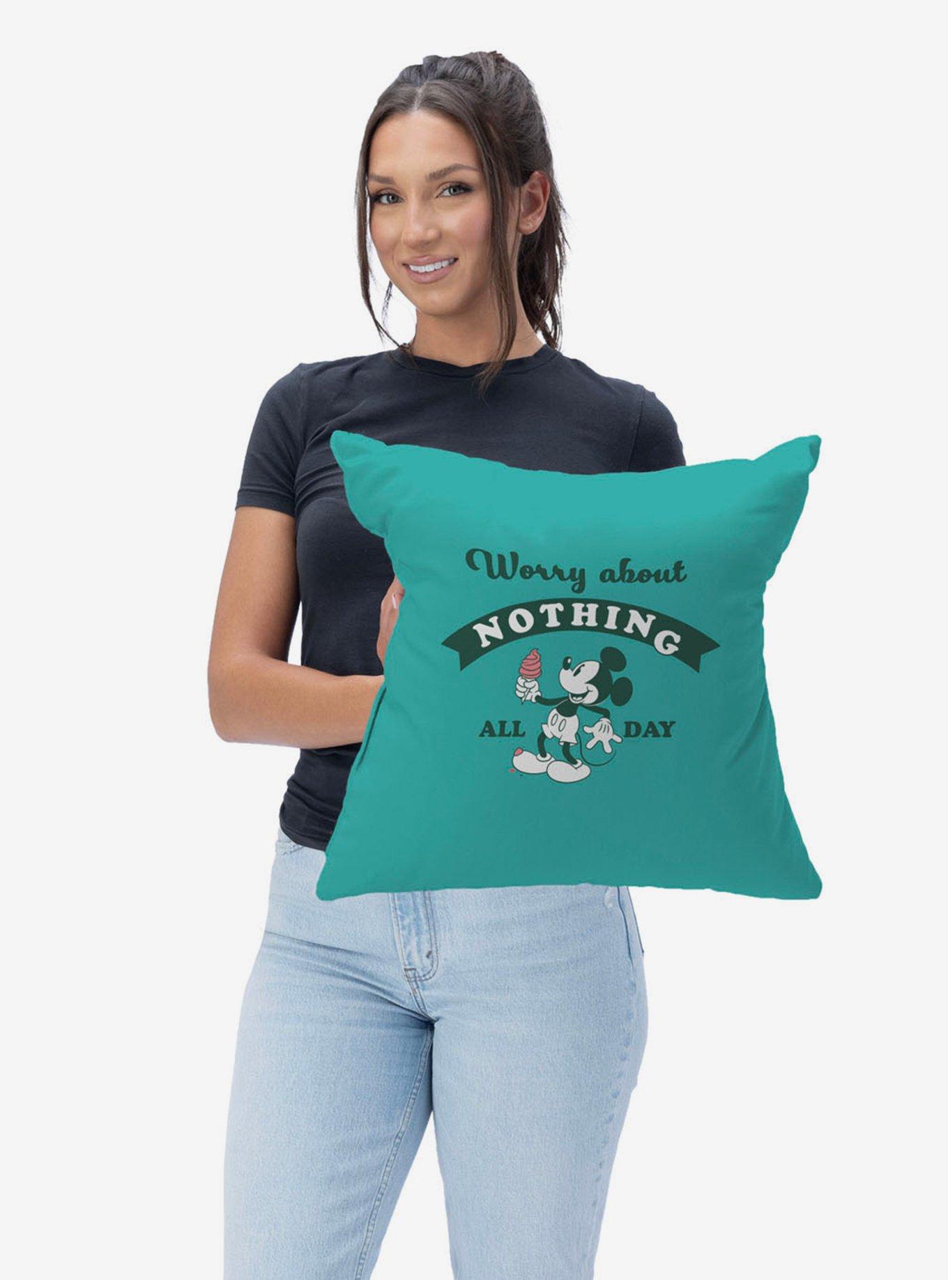 Disney Mickey Mouse Worry About Nothing Throw Pillow, , hi-res
