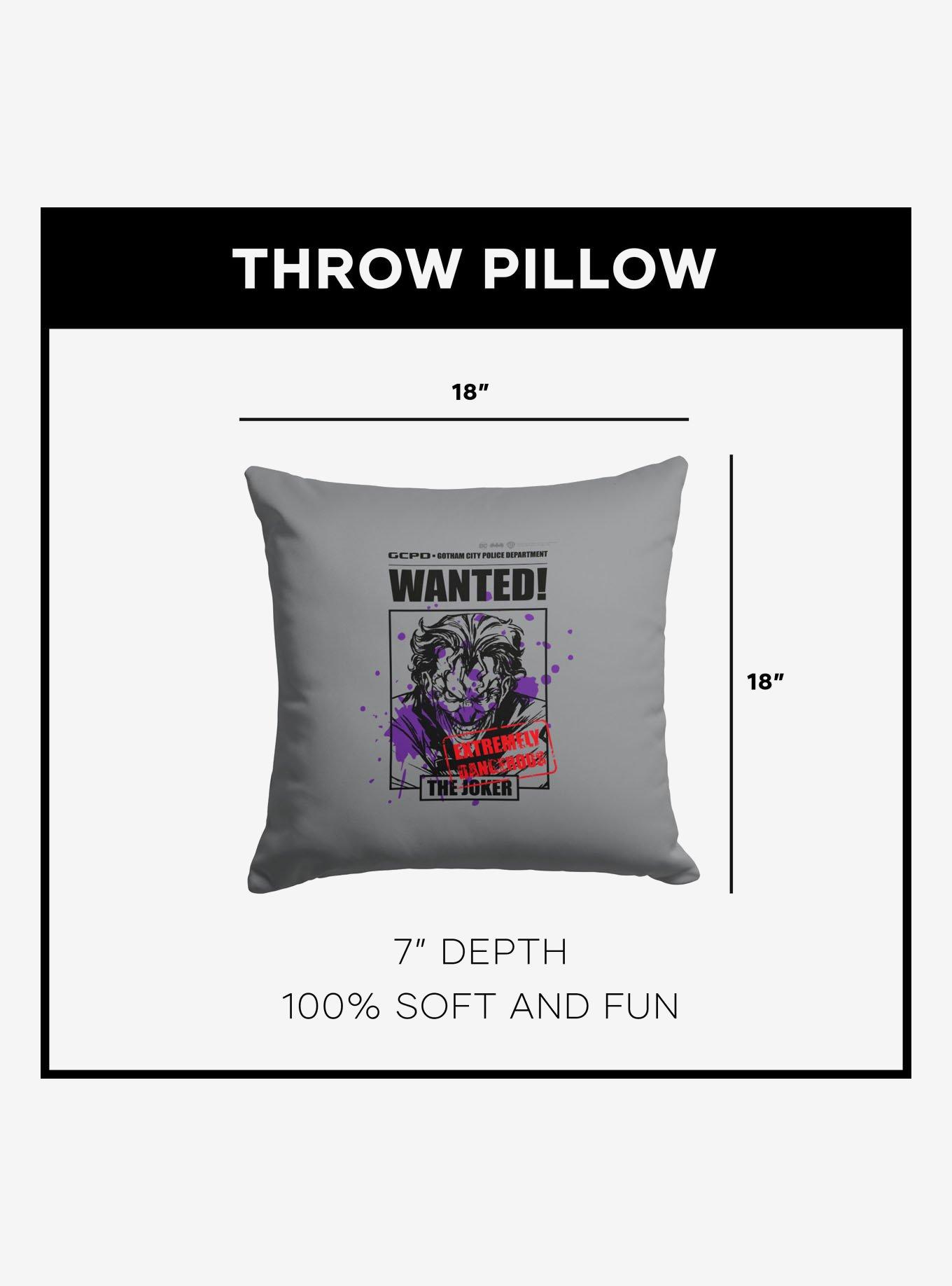 DC Comics Extremely Dangerous Throw Pillow, , alternate
