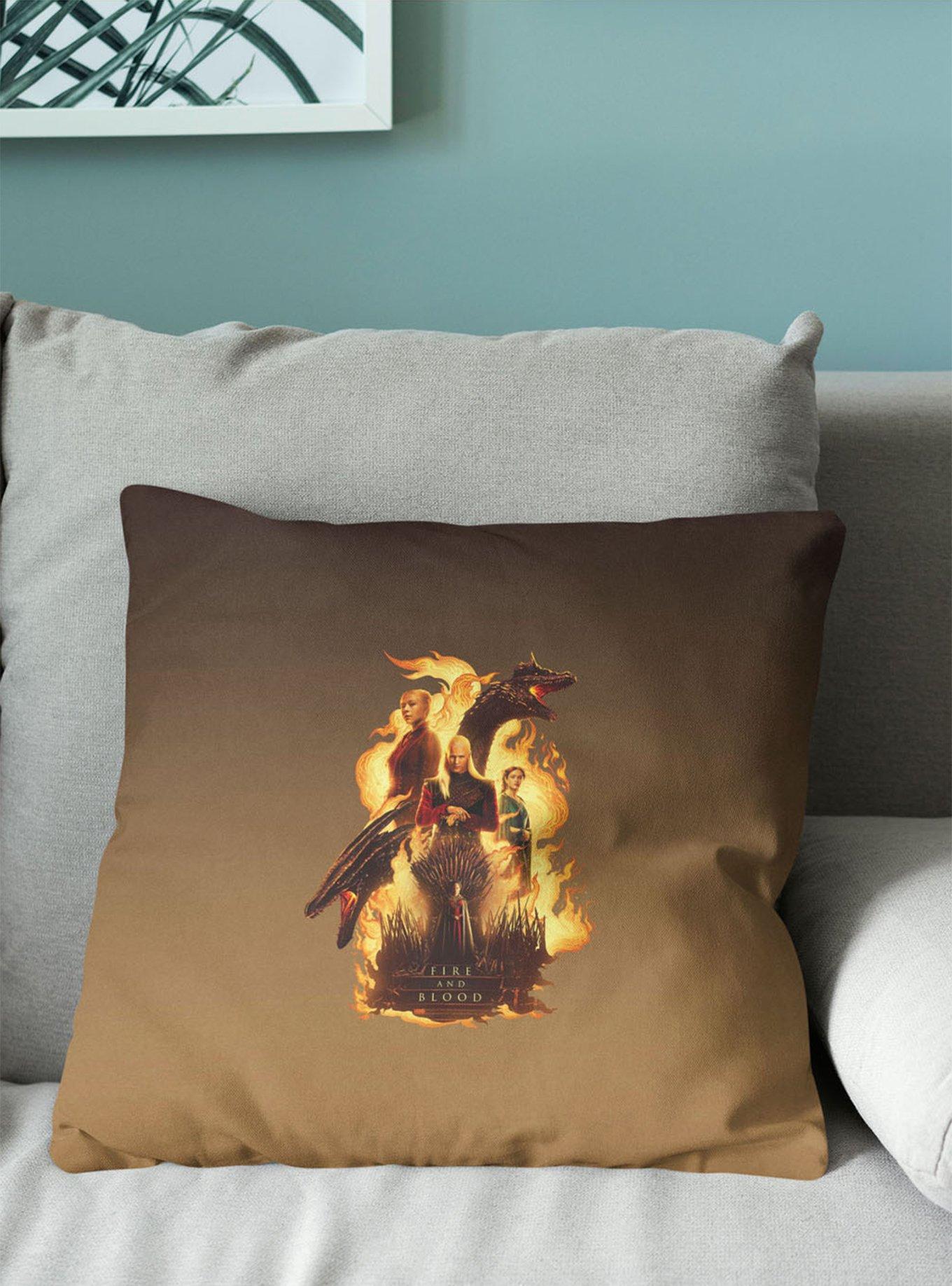 House of the Dragon Fire and Blood Reigns Throw Pillow, , alternate