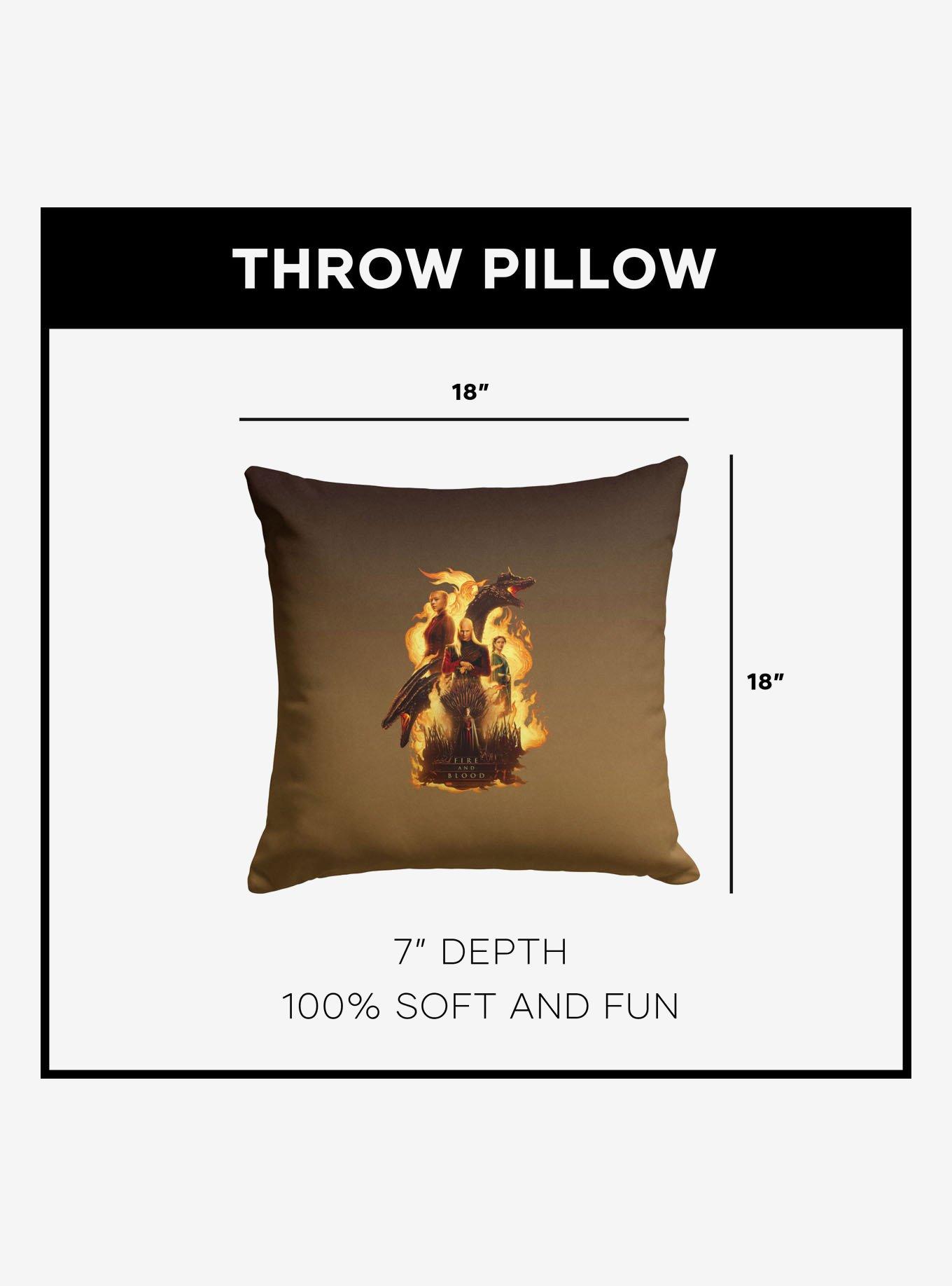 House of the Dragon Fire and Blood Reigns Throw Pillow, , alternate