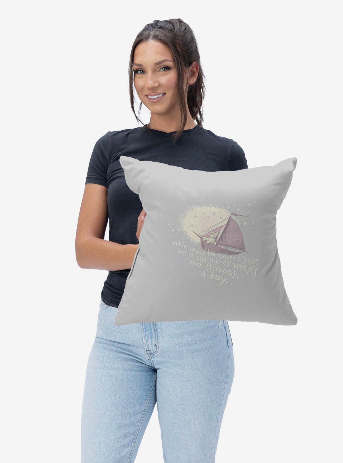 Where The Wild Things Are He Sailed Throw Pillow, , hi-res
