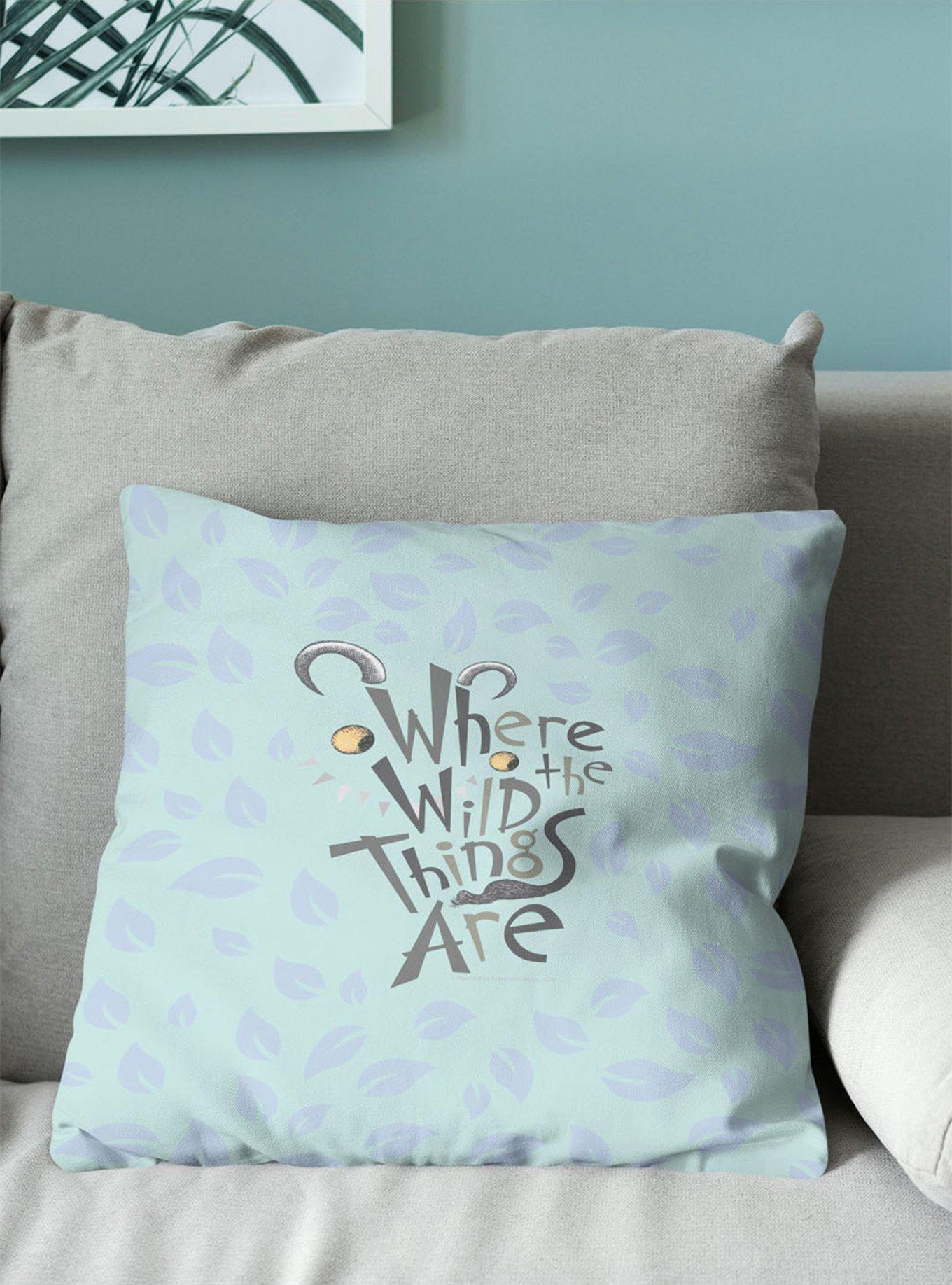 Where The Wild Things Are In The Leaves Throw Pillow, , alternate