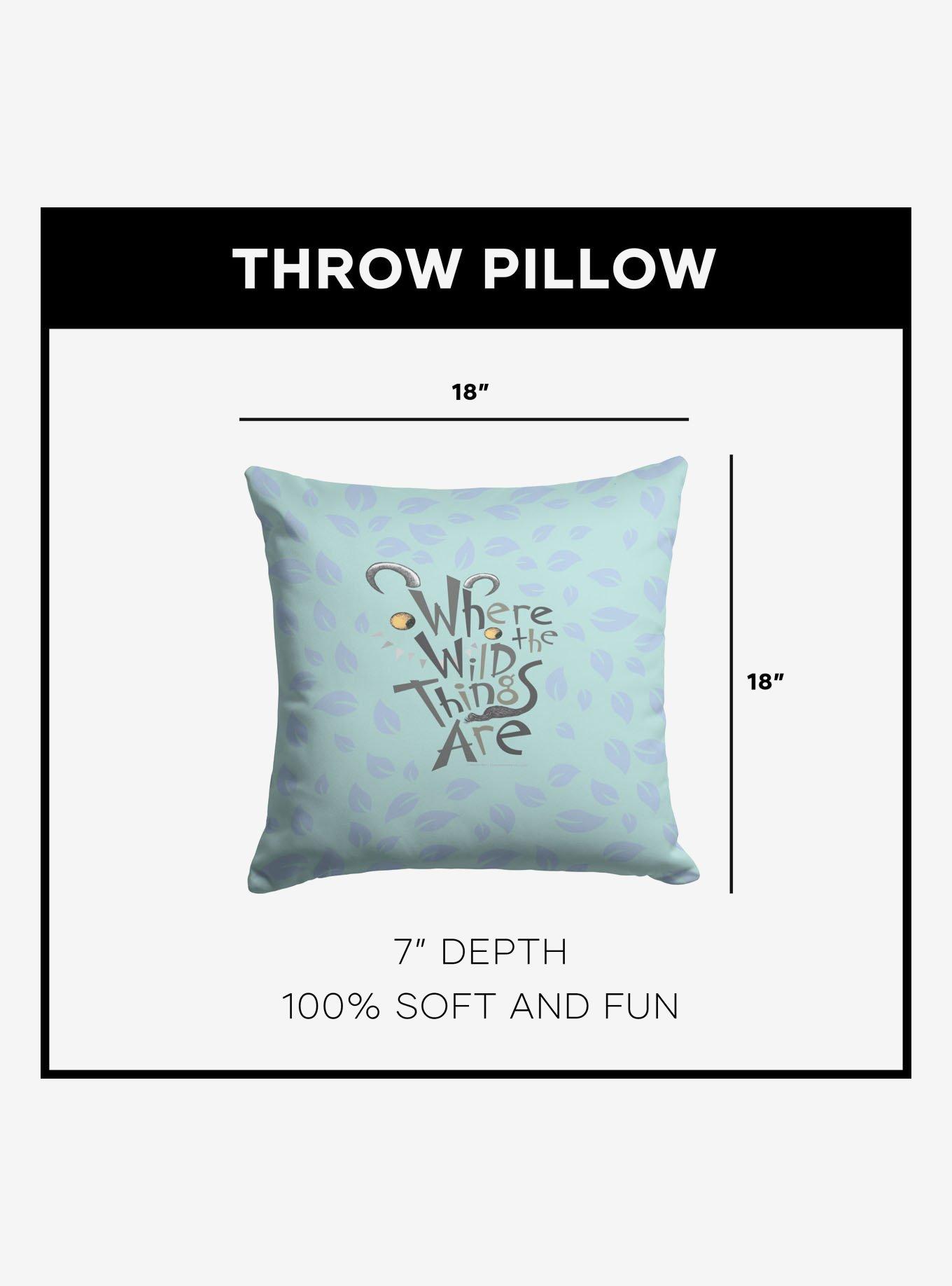 Where The Wild Things Are In The Leaves Throw Pillow, , alternate