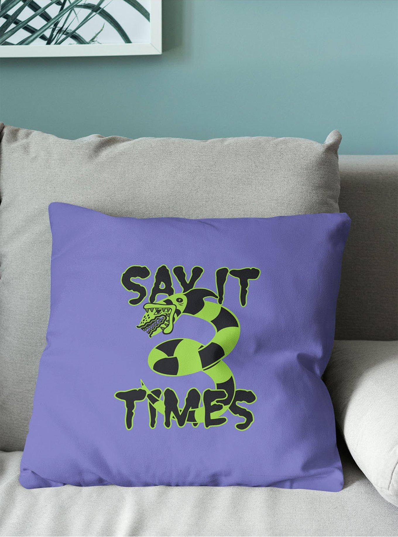 Beetlejuice Three Times Throw Pillow, , alternate