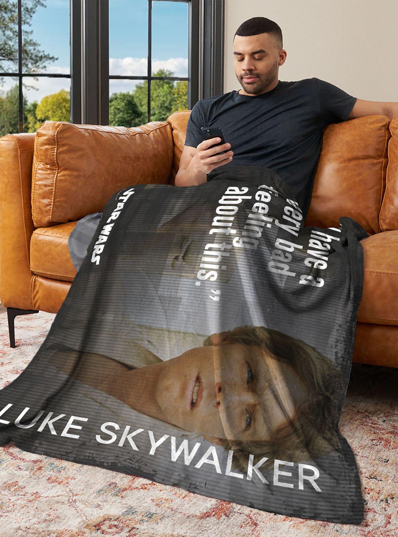 Star Wars Classic Quotes Luke Bad Feelings 40x50" Silk Touch Throw Blanket, , alternate