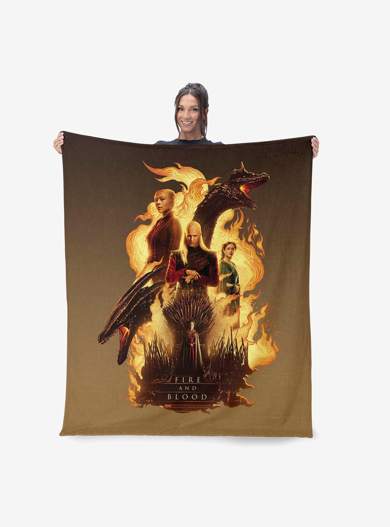 House of the Dragon Fire and Blood Reigns 40x50" Silk Touch Throw Blanket, , hi-res