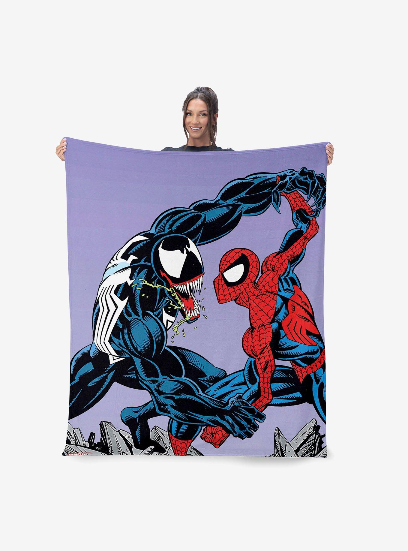 Marvel Spider-Man Peter Venom Spidey Fight 40x50" Silk Touch Throw Blanket, , hi-res