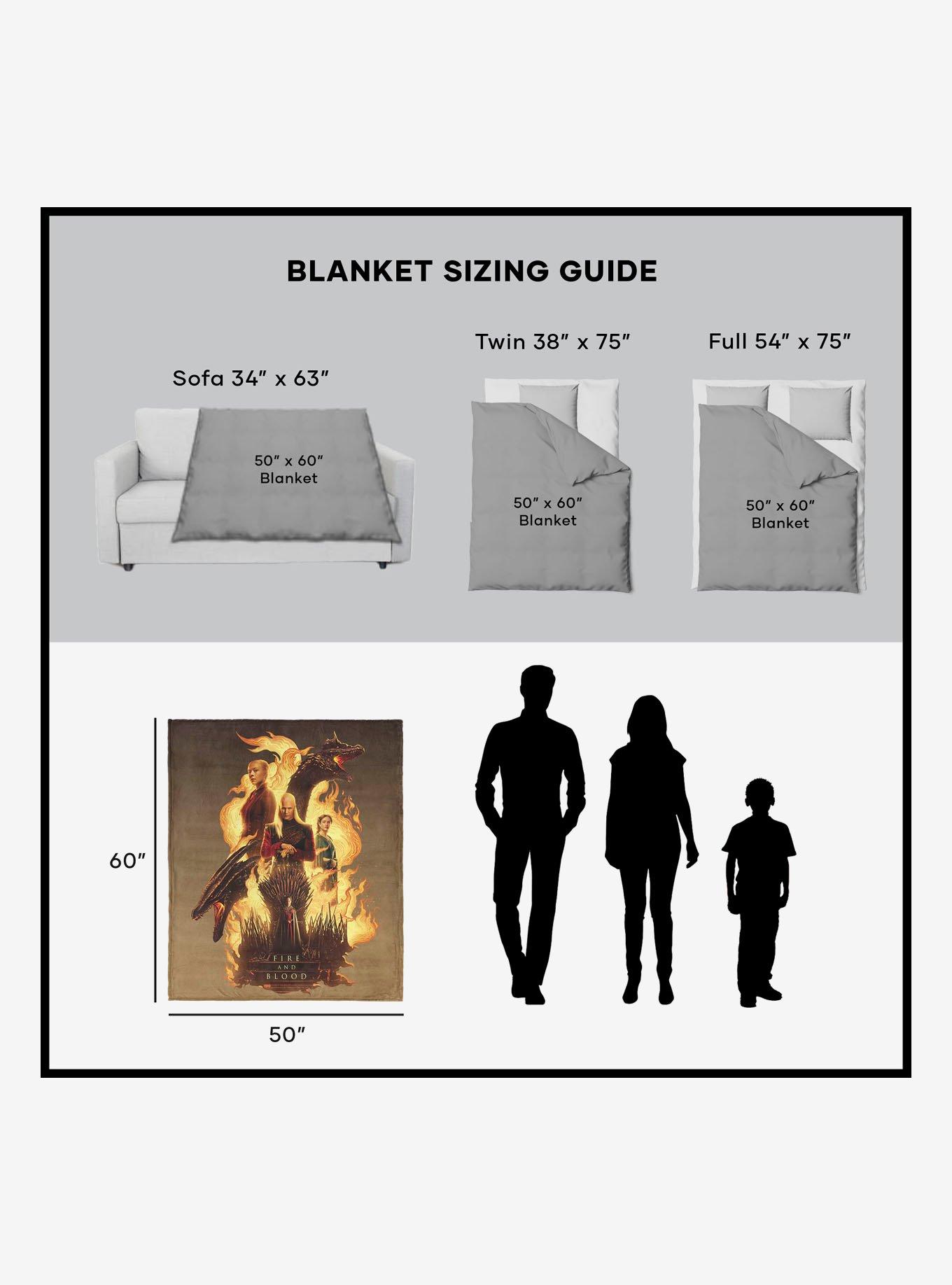 House of the Dragon Fire and Blood Reigns 50x60" Silk Touch Throw Blanket, , alternate