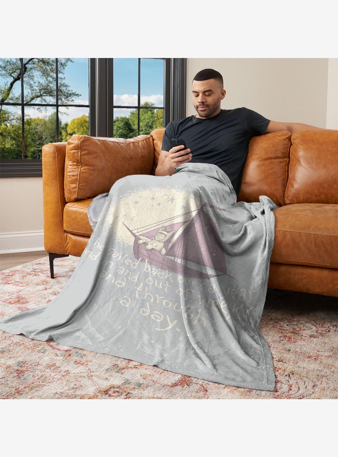 Where The Wild Things Are He Sailed 50x60" Silk Touch Throw Blanket, , alternate