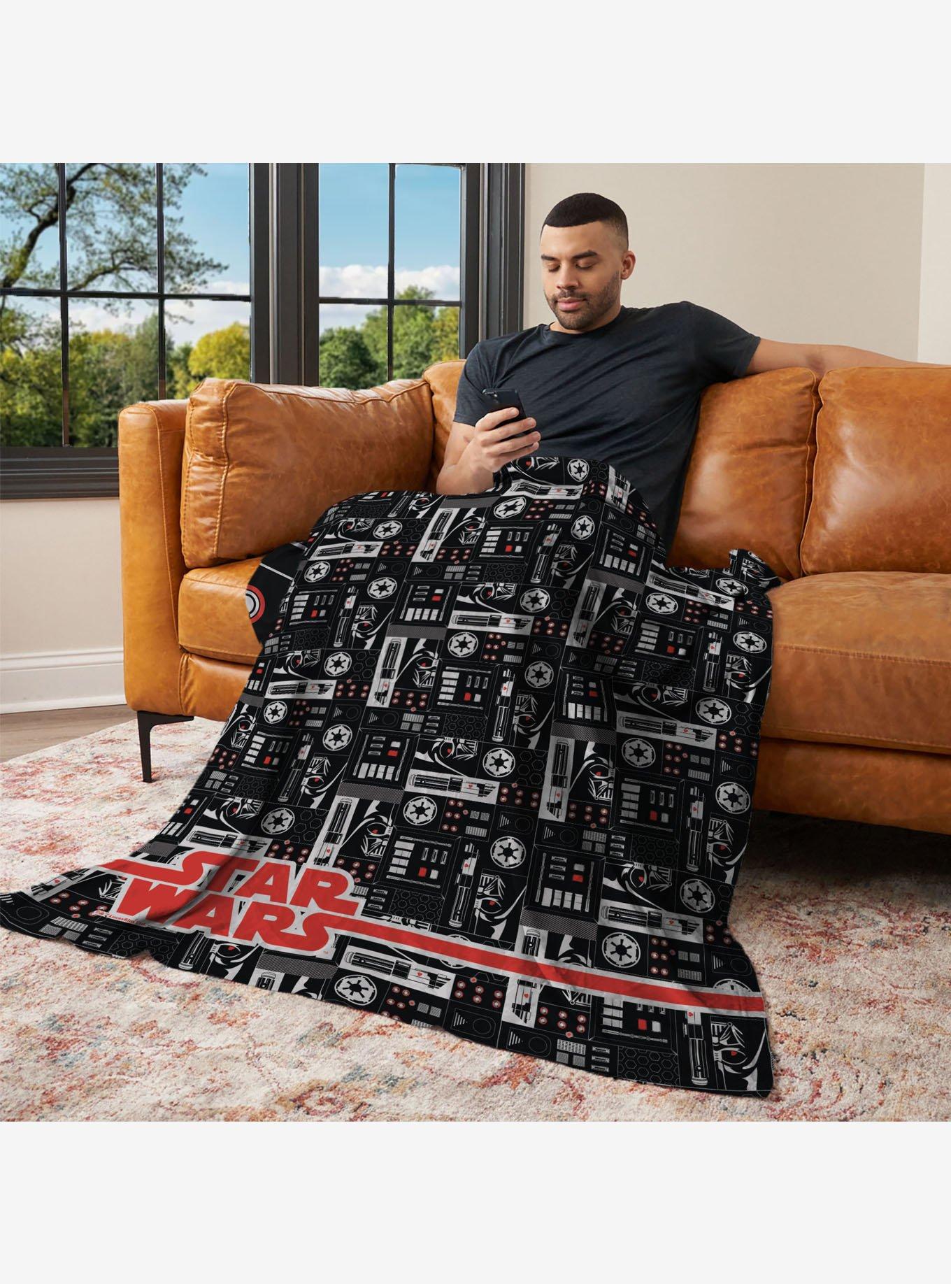 Star Wars Classic Repeats and Patterns Darth Vader 50x60" Silk Touch Throw Blanket, , alternate