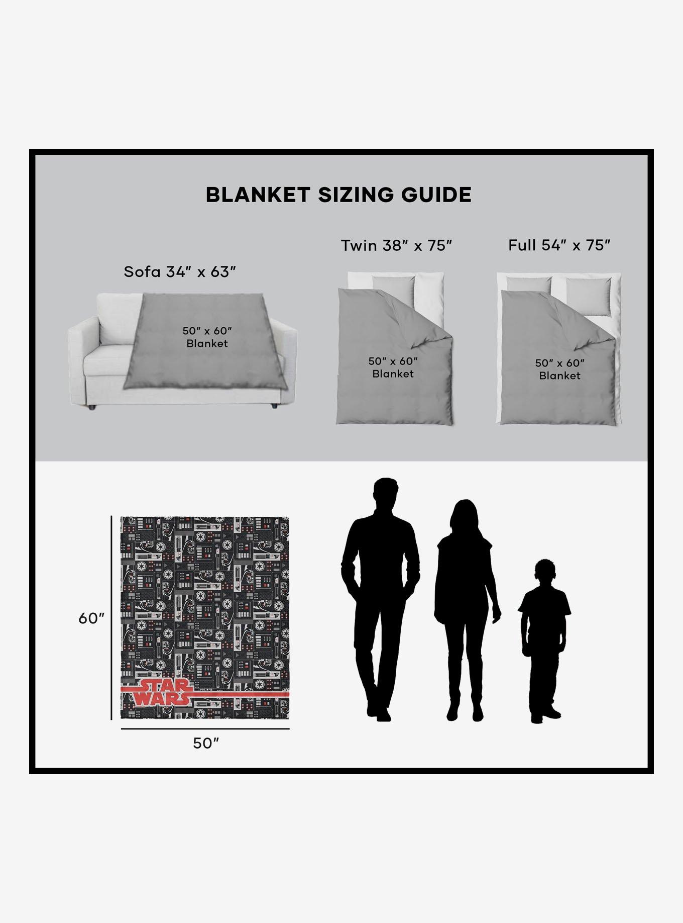 Star Wars Classic Repeats and Patterns Darth Vader 50x60" Silk Touch Throw Blanket, , alternate