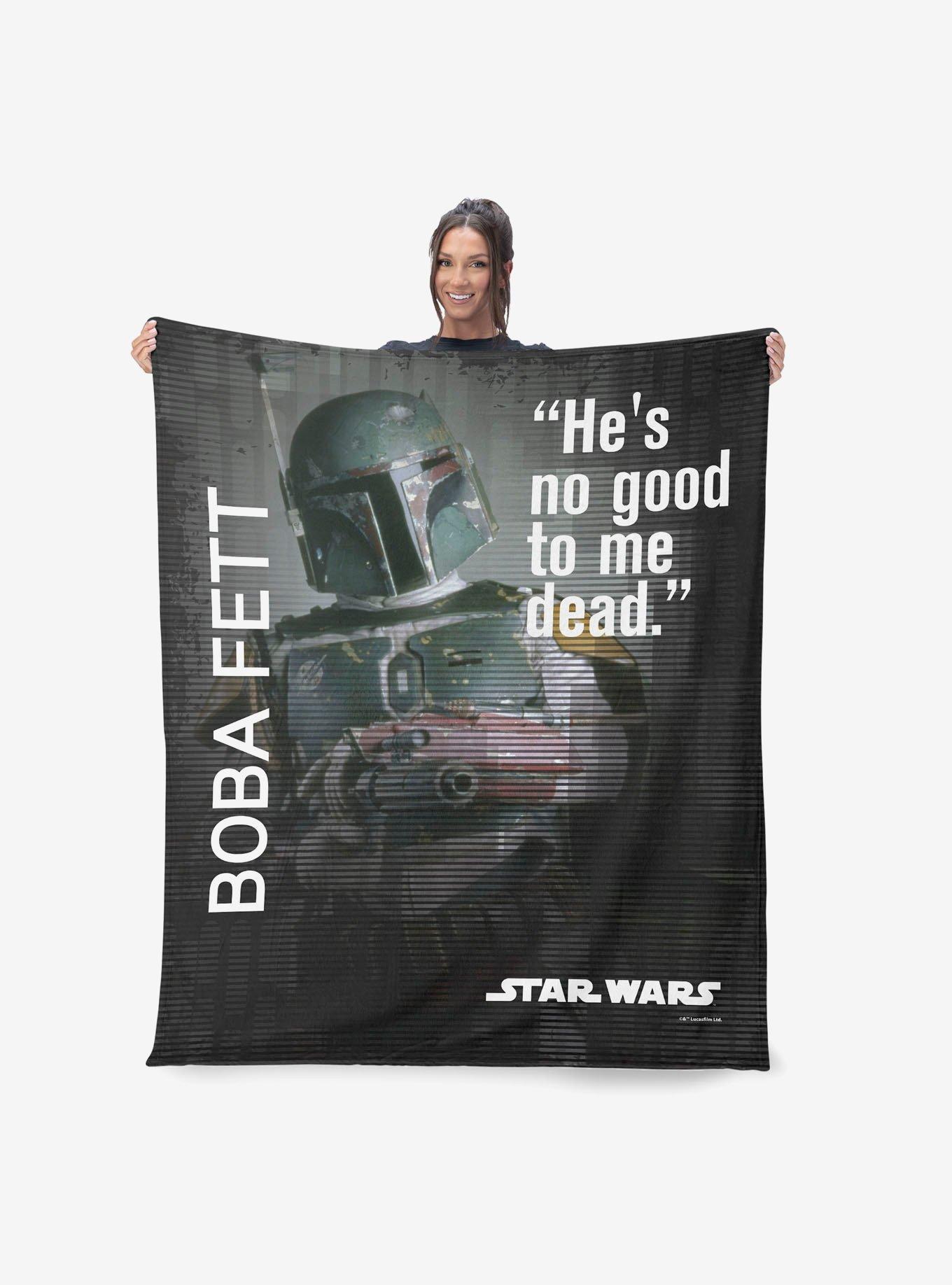 Star Wars Classic Quotes Boba Fett 50x60" Silk Touch Throw Blanket, , hi-res