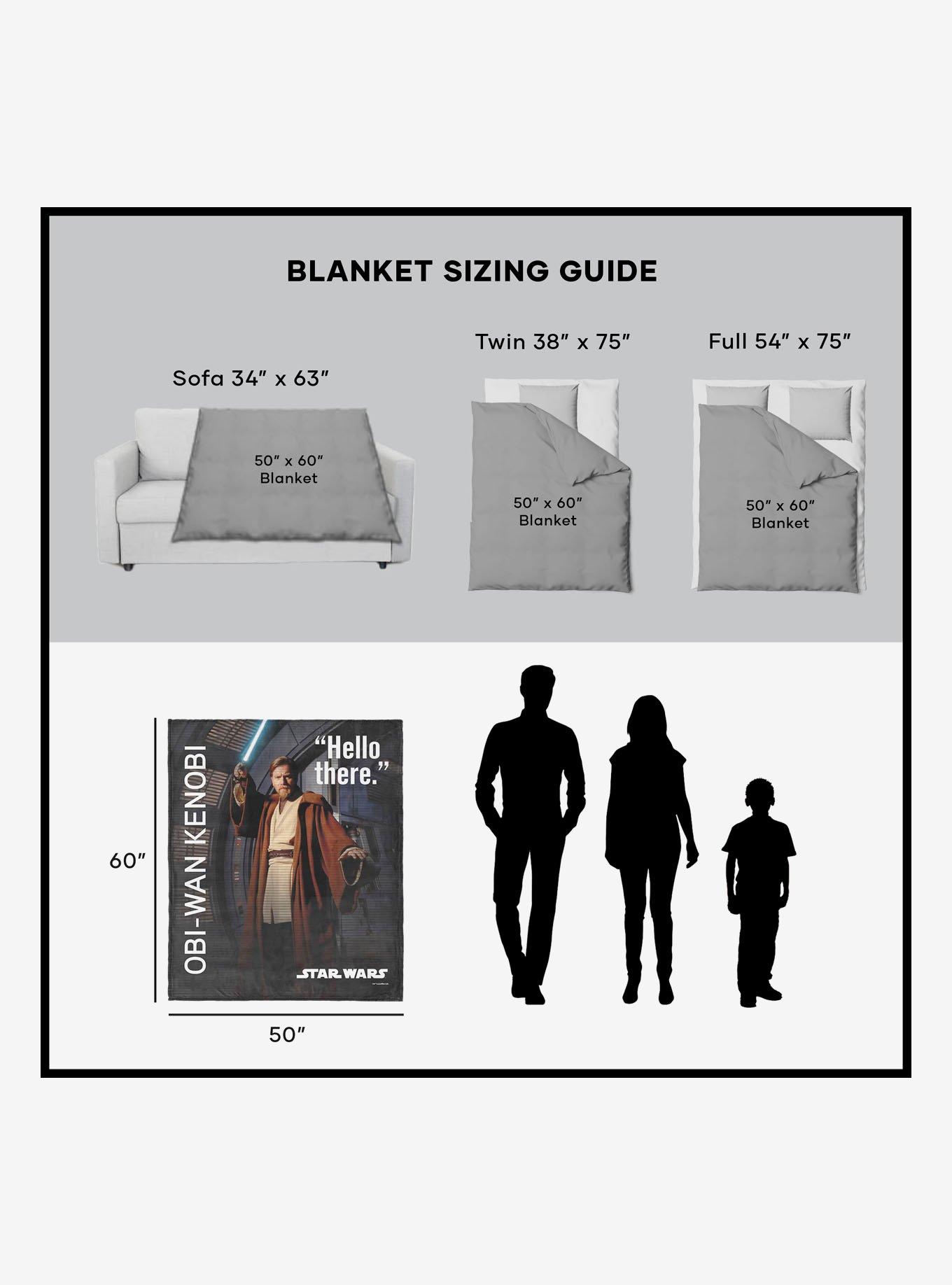 Star Wars Classic Quotes Obi-Wan Kenobi 50x60" Silk Touch Throw Blanket, , alternate