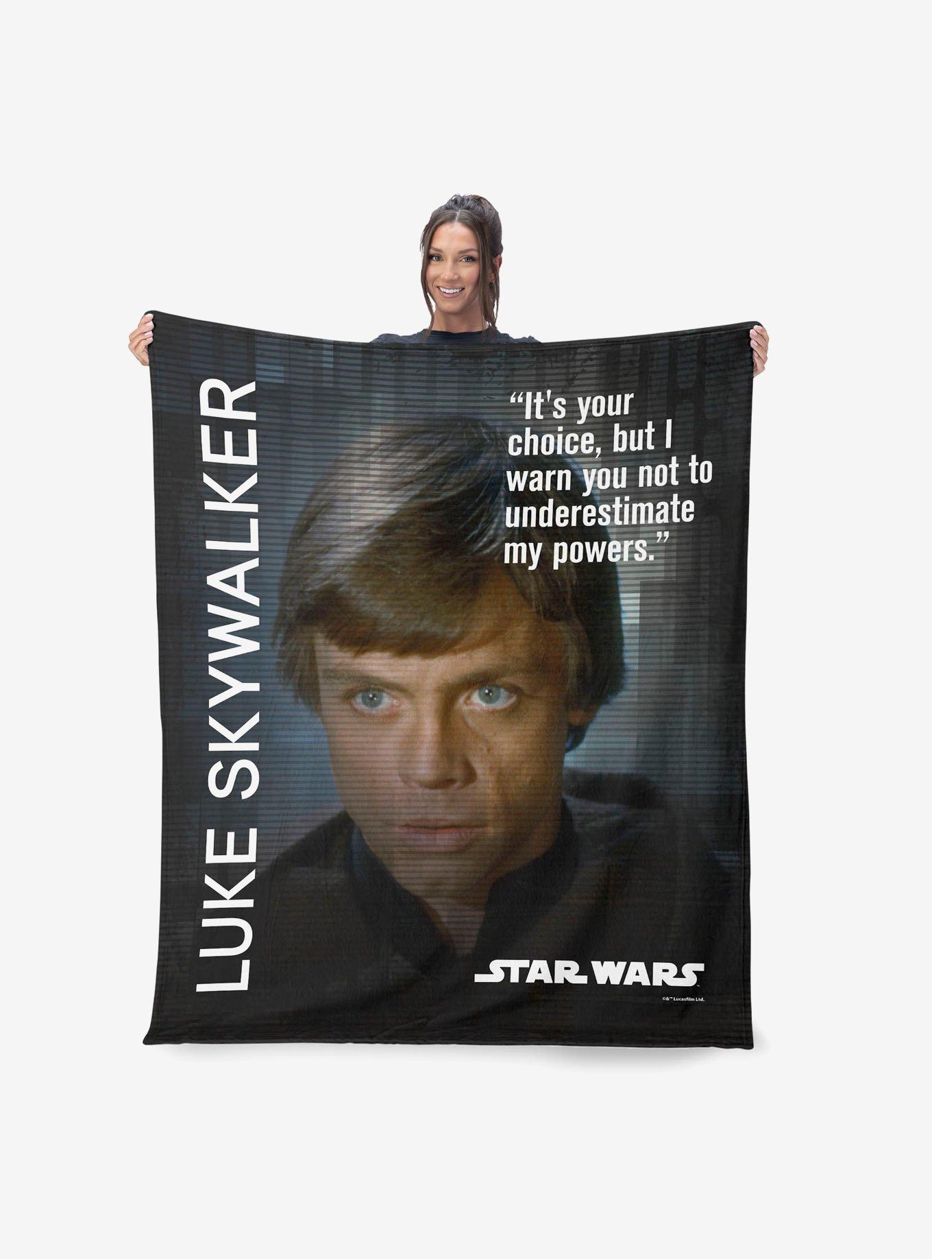 Star Wars Classic Quotes Luke Skywalker 50x60" Silk Touch Throw Blanket, , hi-res