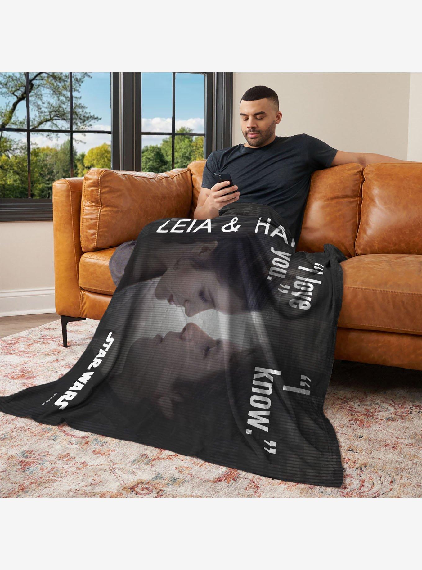 Star Wars Classic Quotes Leia and Han 50x60" Silk Touch Throw Blanket, , alternate