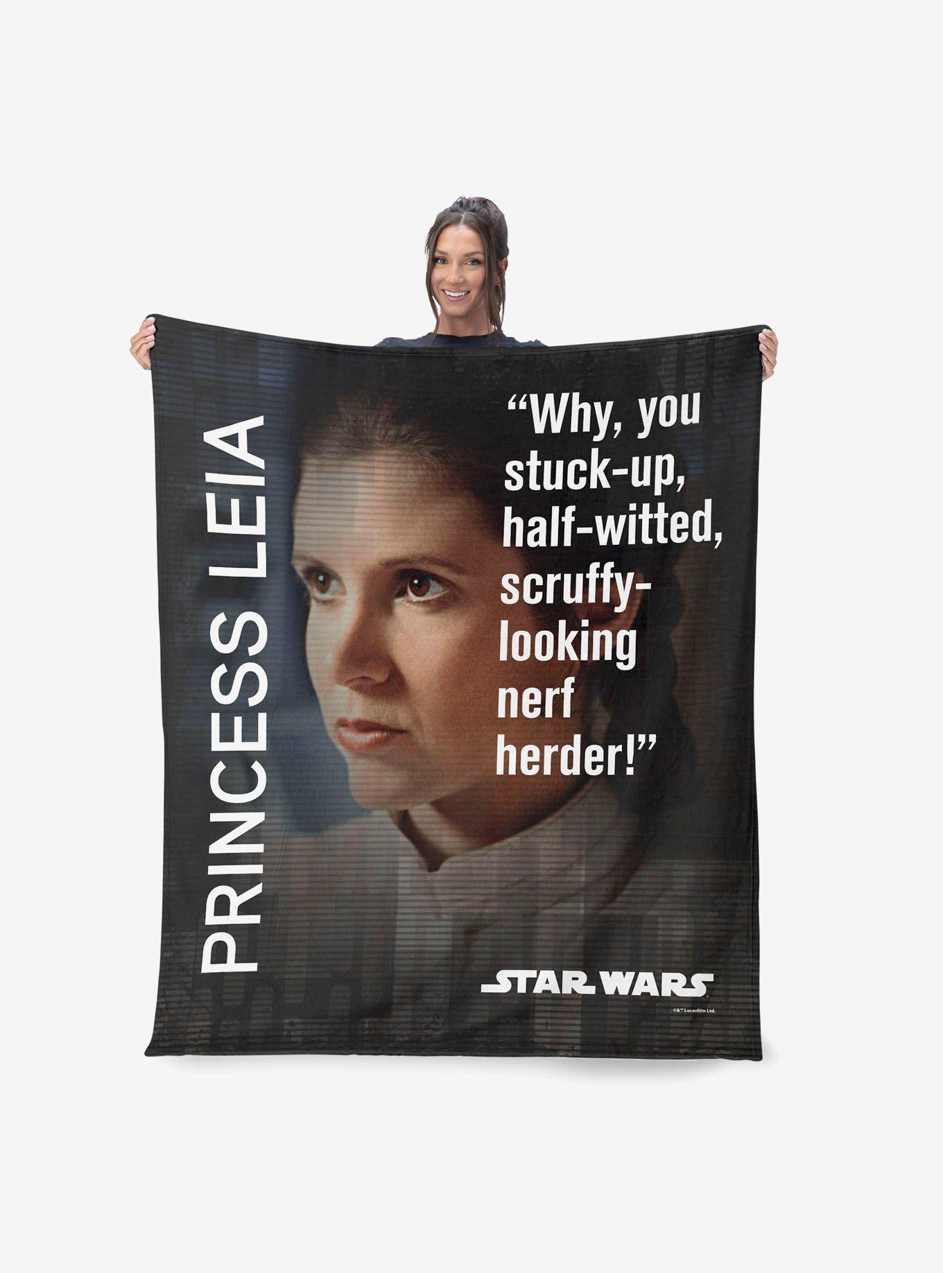 Star Wars Classic Quotes Leia 50x60" Silk Touch Throw Blanket, , alternate