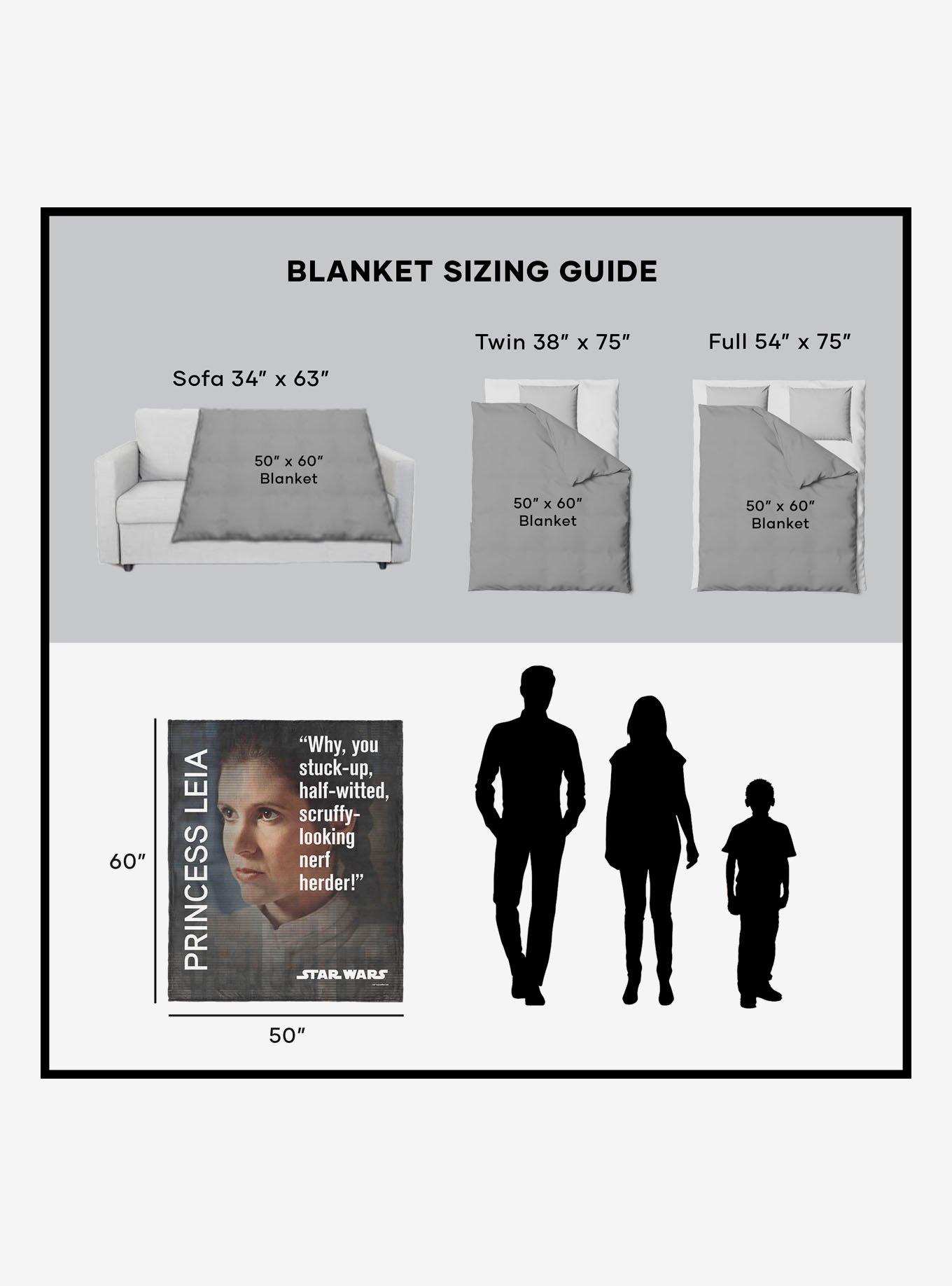 Star Wars Classic Quotes Leia 50x60" Silk Touch Throw Blanket, , alternate