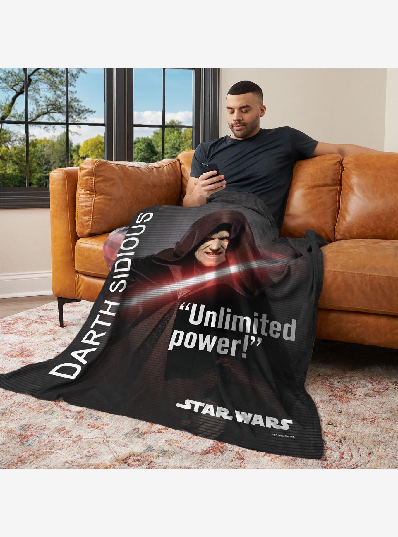 Star Wars Classic Quotes Darth Sidious 50x60" Silk Touch Throw Blanket, , alternate