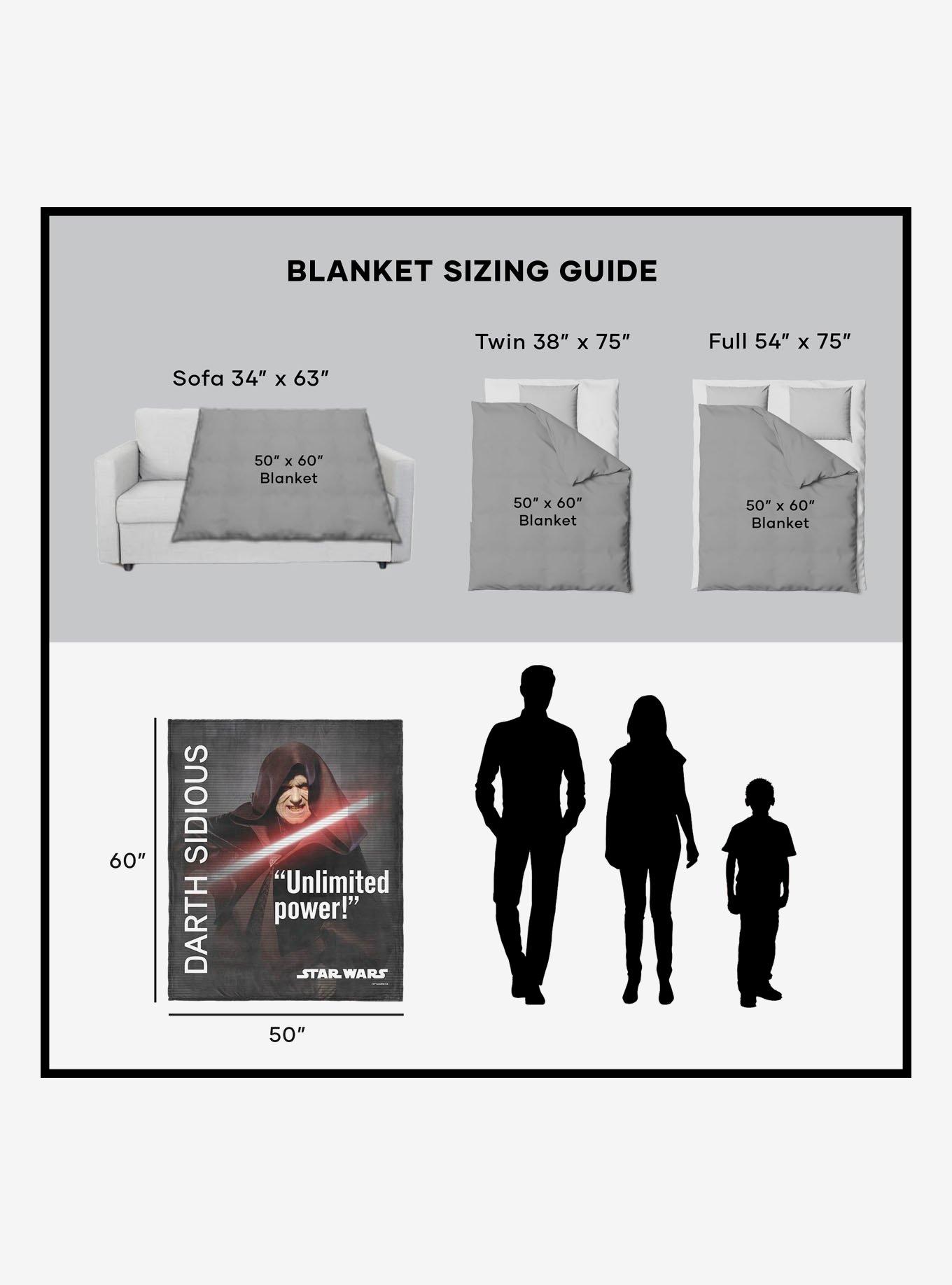 Star Wars Classic Quotes Darth Sidious 50x60" Silk Touch Throw Blanket, , alternate