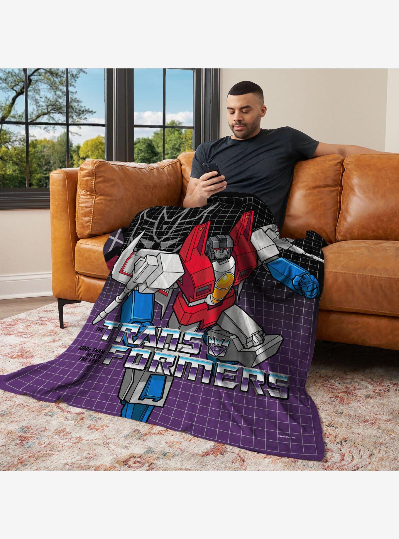 Transformers G1 Grid Starscream 50x60" Silk Touch Throw Blanket, , alternate