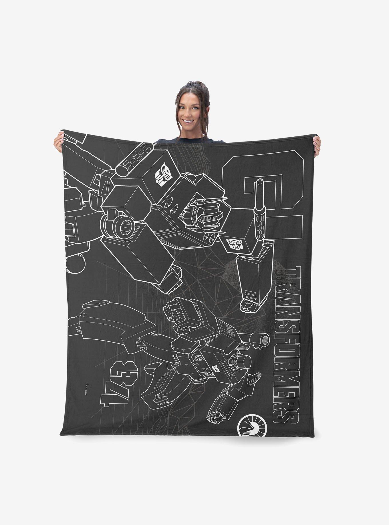 Transformers G1 Optimus Prime and Megatron 50x60" Silk Touch Throw Blanket, , hi-res