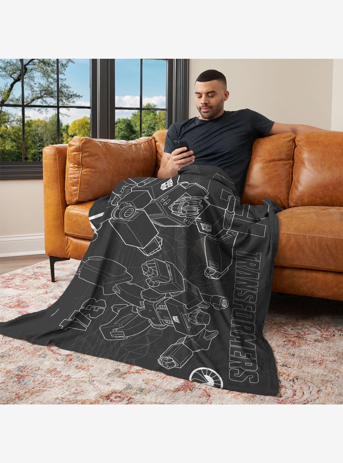 Transformers G1 Optimus Prime and Megatron 50x60" Silk Touch Throw Blanket, , alternate