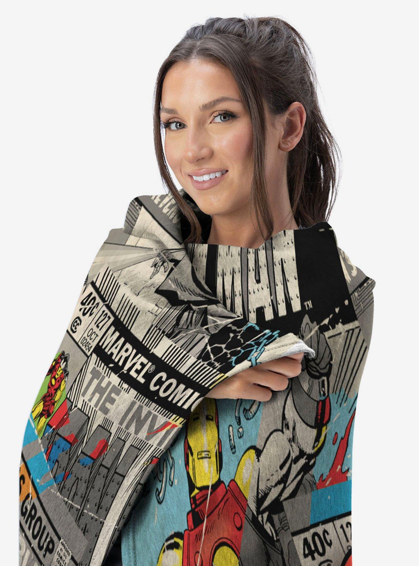 Marvel Iron Man Comic 50x60" Silk Touch Throw Blanket, , alternate