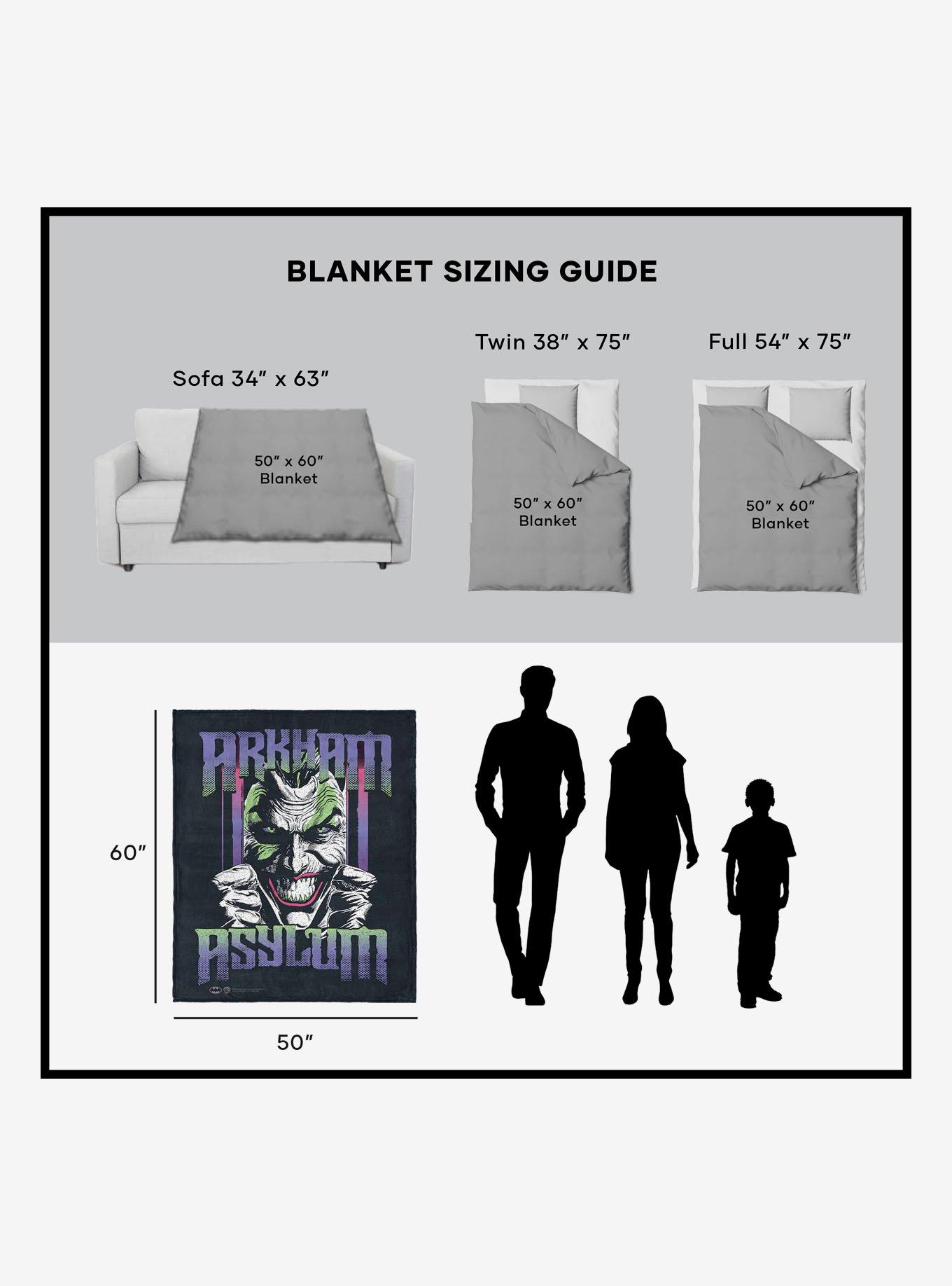 DC Comics Arkham Asylum Silk Touch Sherpa Throw Blanket, , alternate