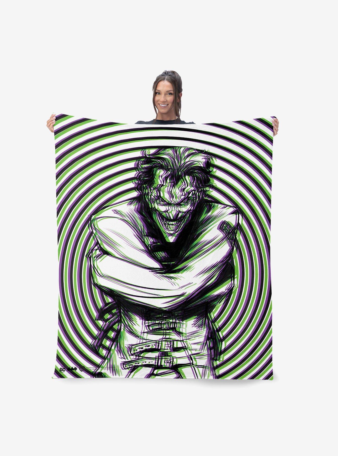 DC Comics Laughing Man Silk Touch Sherpa Throw Blanket, , hi-res