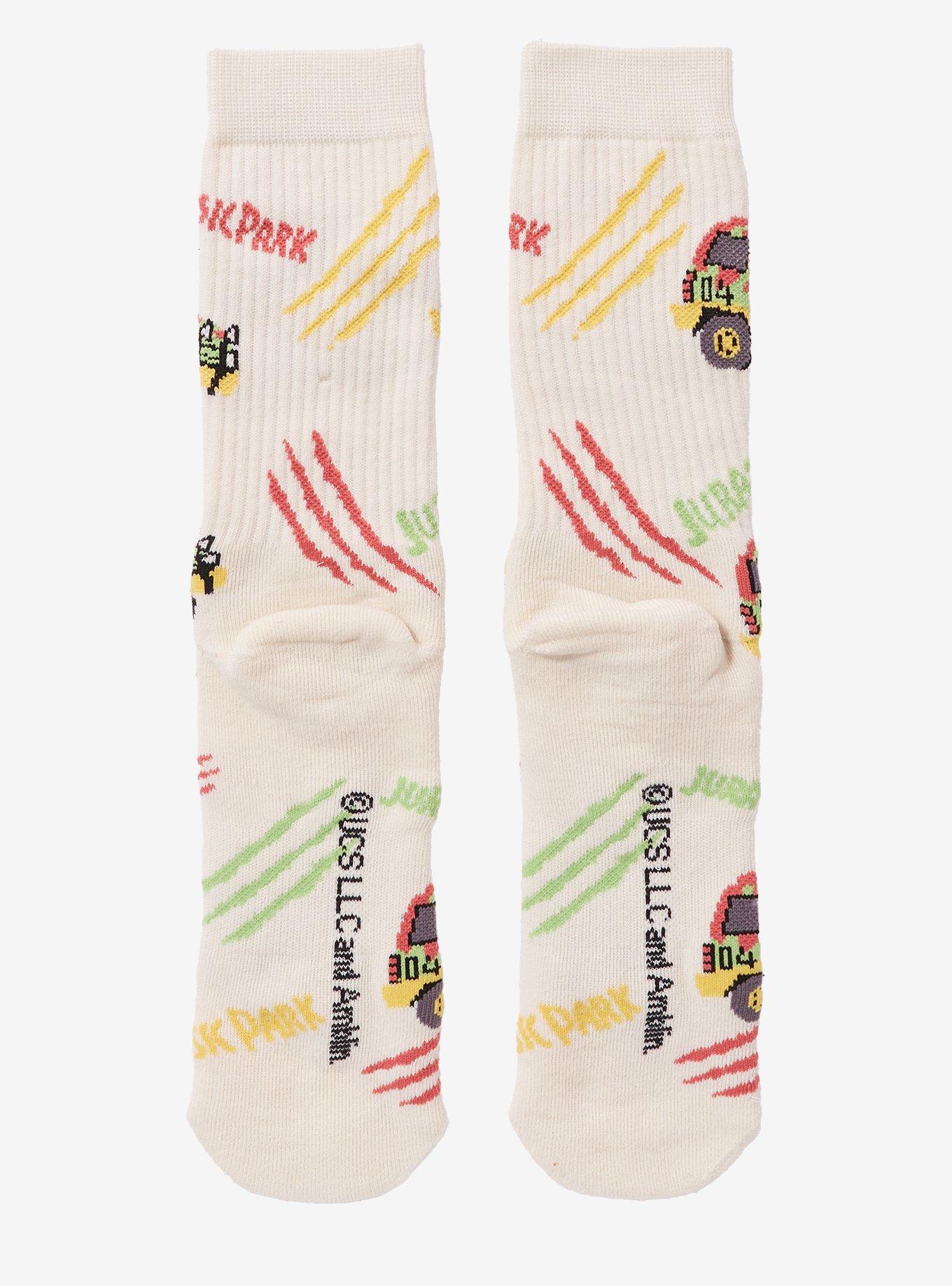 Jurassic Park Jeeps Allover Print Crew Socks - BoxLunch Exclusive, , hi-res